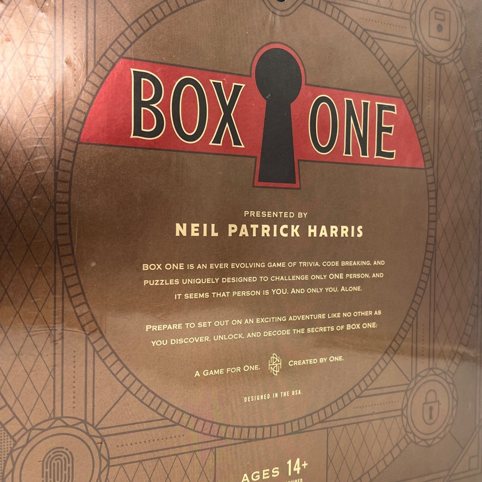 Box One Trivia Puzzle & Codes Game Unique Adventure Theory 2 Neil Patrick Harris