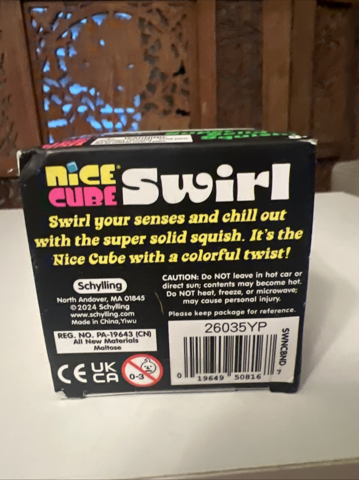NeeDoh Nice Cube Swirl Nee Doh Squishy Swirl Cube Blue Purple NEW
