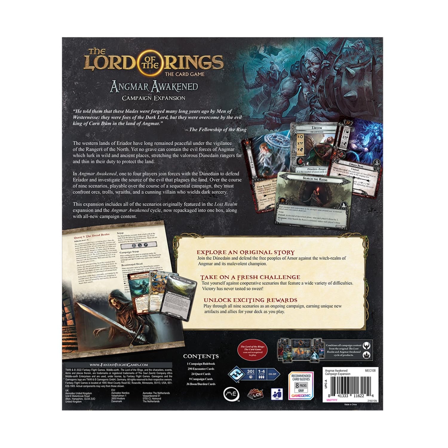 Angmar Awakened Campaign Expansion Tabletop Game For 1 To 4 Players