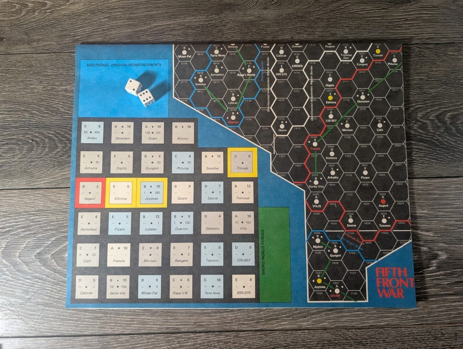 GDW Traveller Boardgame Fifth Frontier War Unpunched-Complete