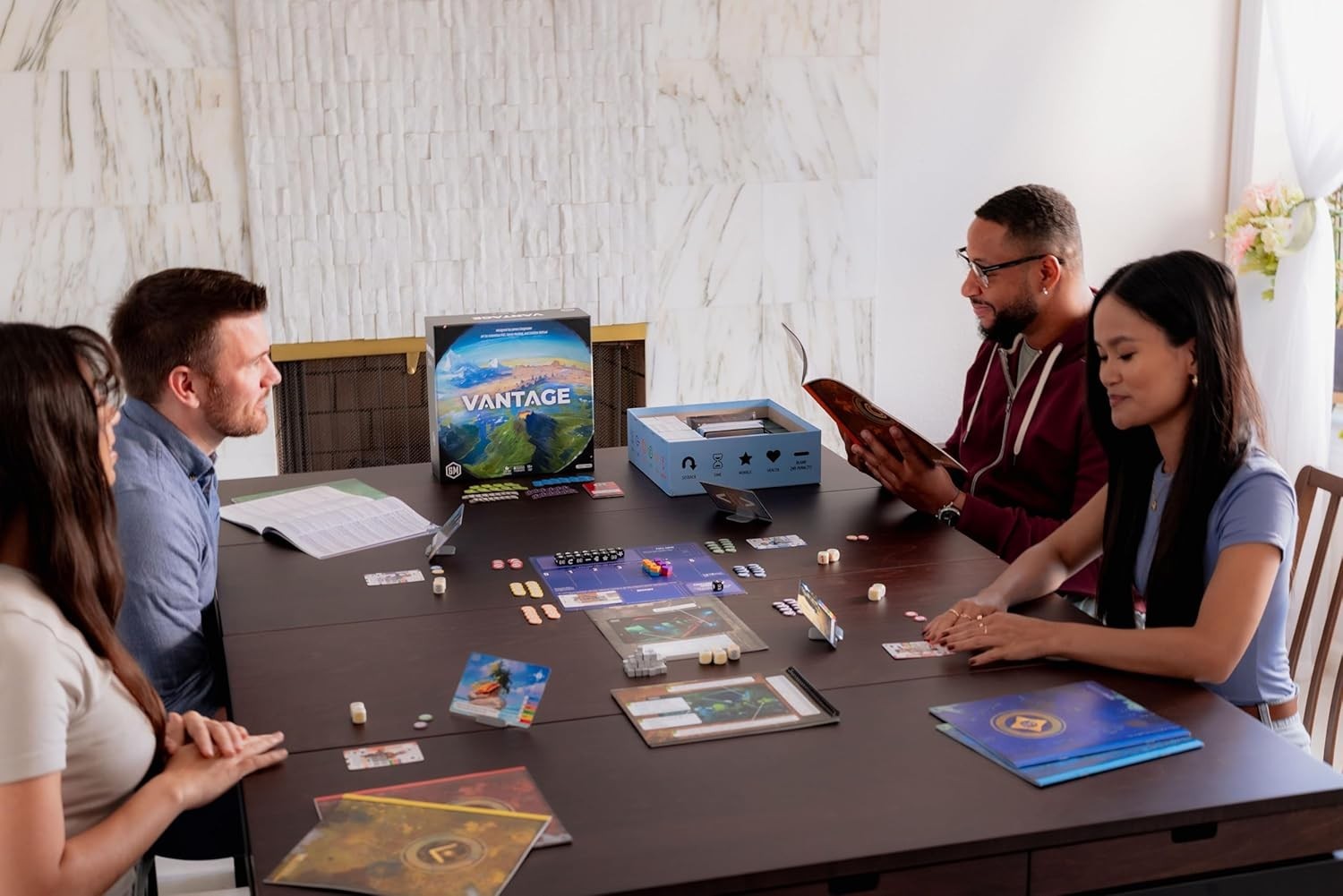 Vantage by Jamey Stegmaier – Immersive 1-6 Player Strategy Board Game Adventure