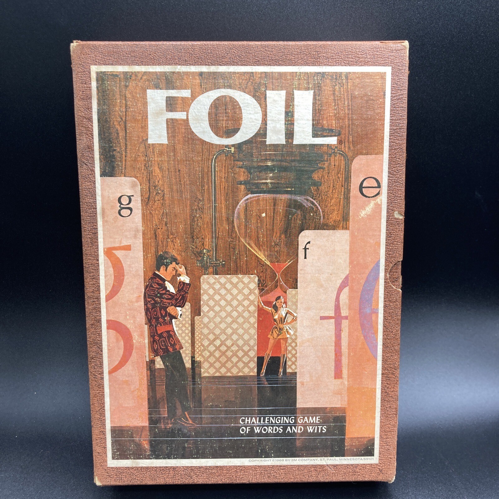 Vintage 1971 FOIL 3M Bookshelf Game of Words and Wits – Complete! Game Night