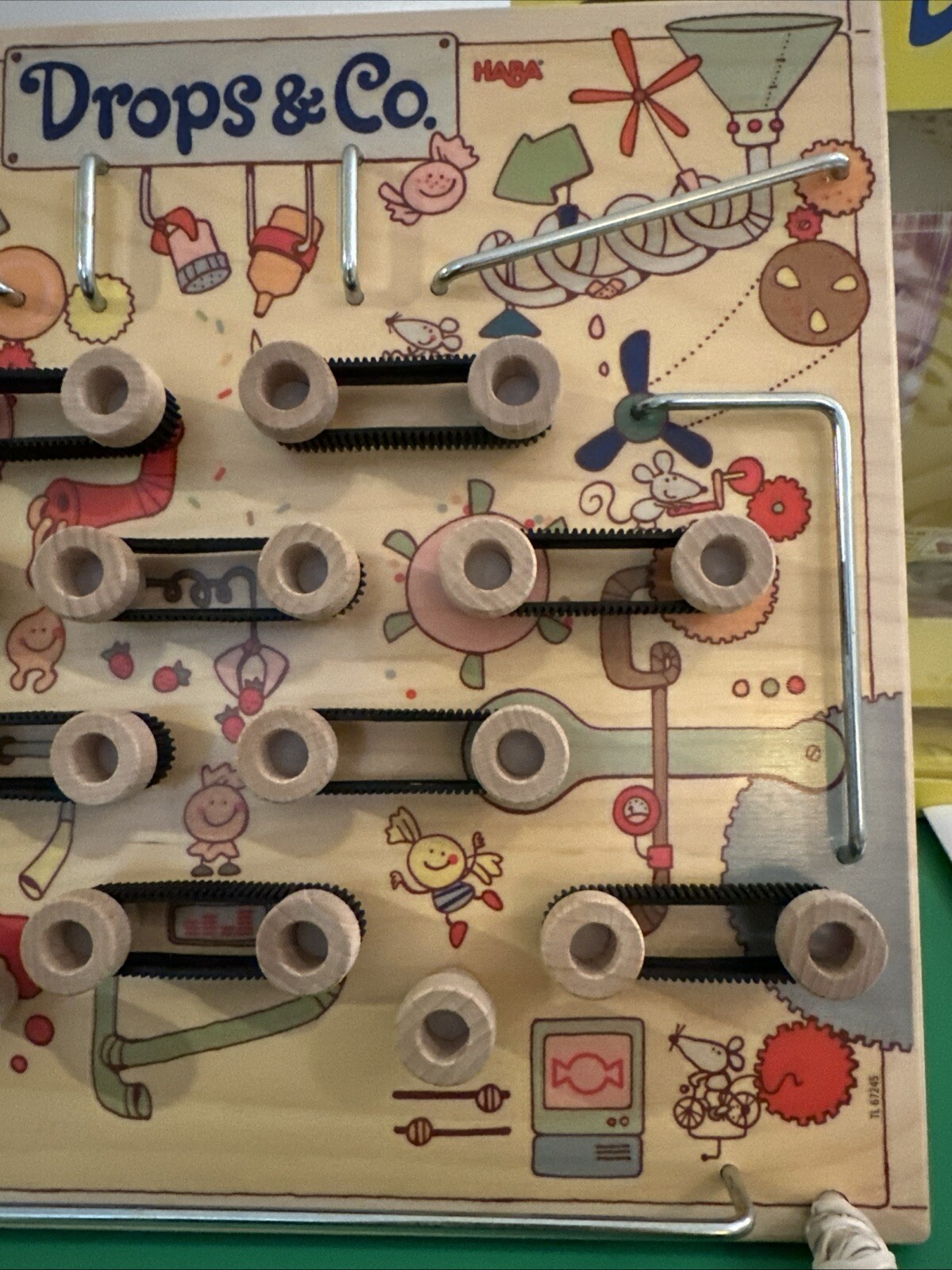 DROPS & CO. GAME BY HABA, VERY RARE, QUALITY WOOD COMPONENTS Incomplete *READ*