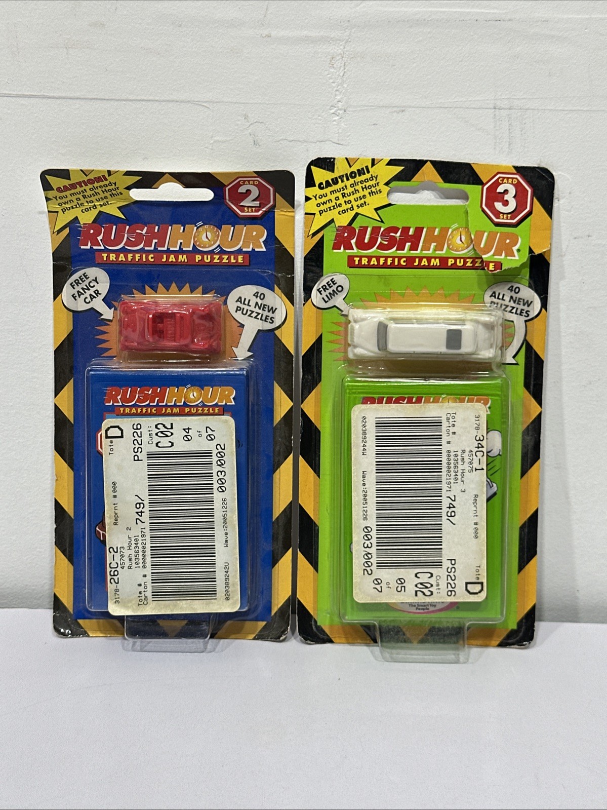 Vintage Rush Hour Traffic Jam Puzzle Add-On Card Set 2 & 3 Car Limo New & Sealed