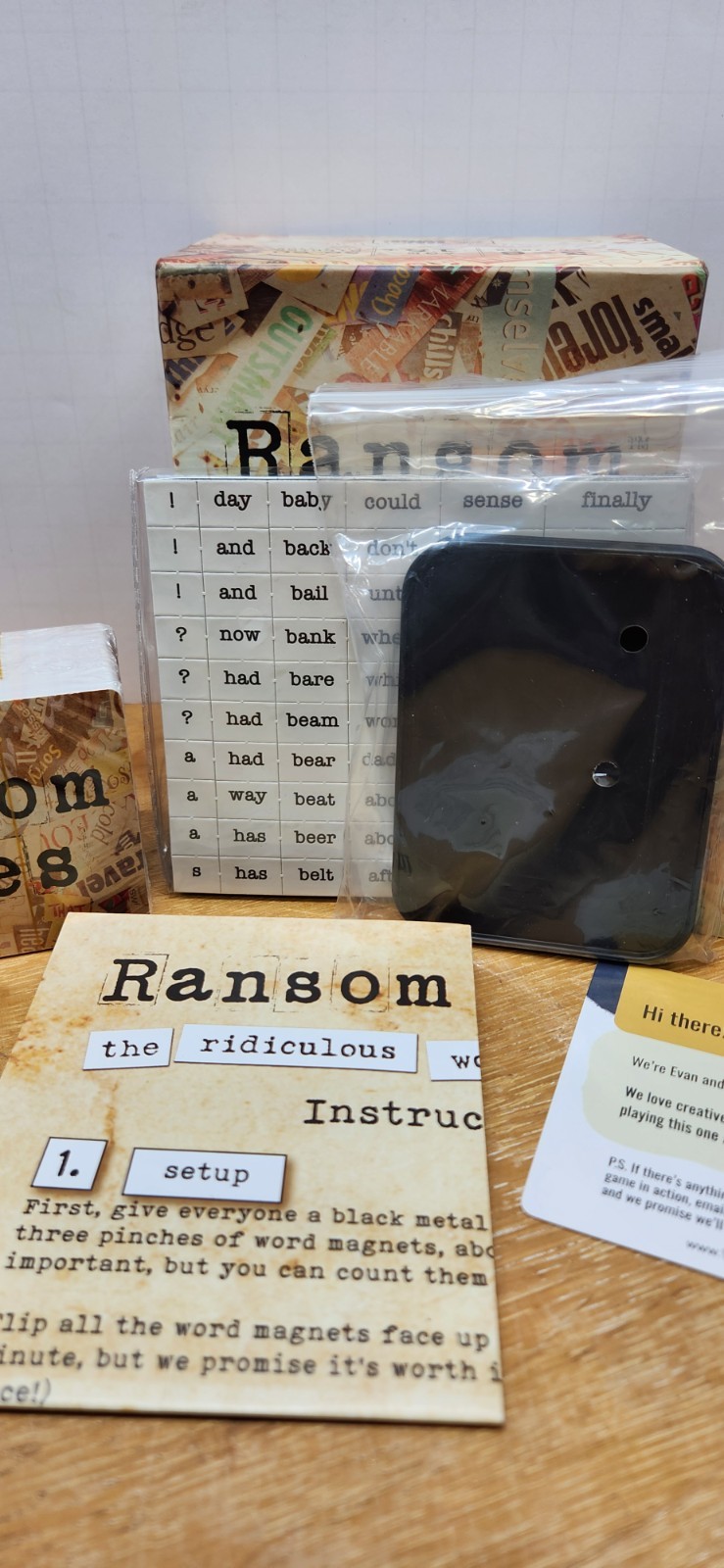 Ransom Notes House Party Edition The Ridiculous Word Magnet Game NEW SEALED