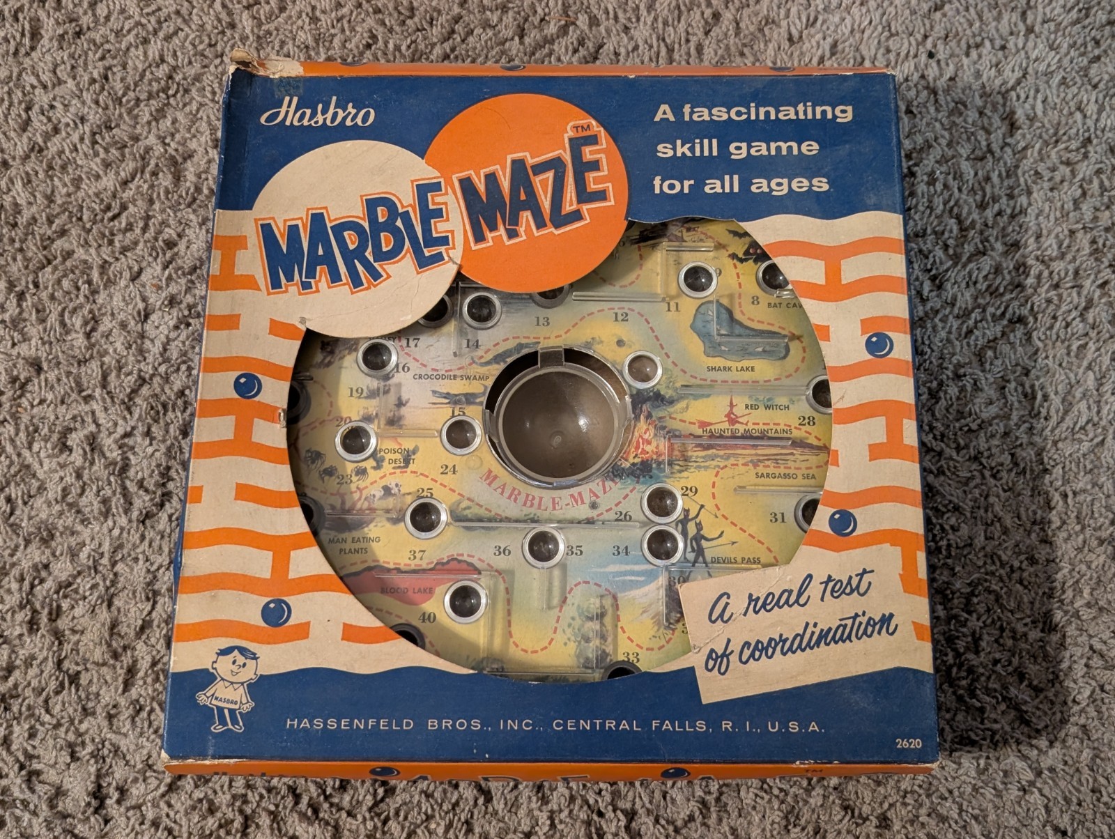 Vintage Hasbro “Haunted Mountains” Marble Maze Skill Game in Original Box