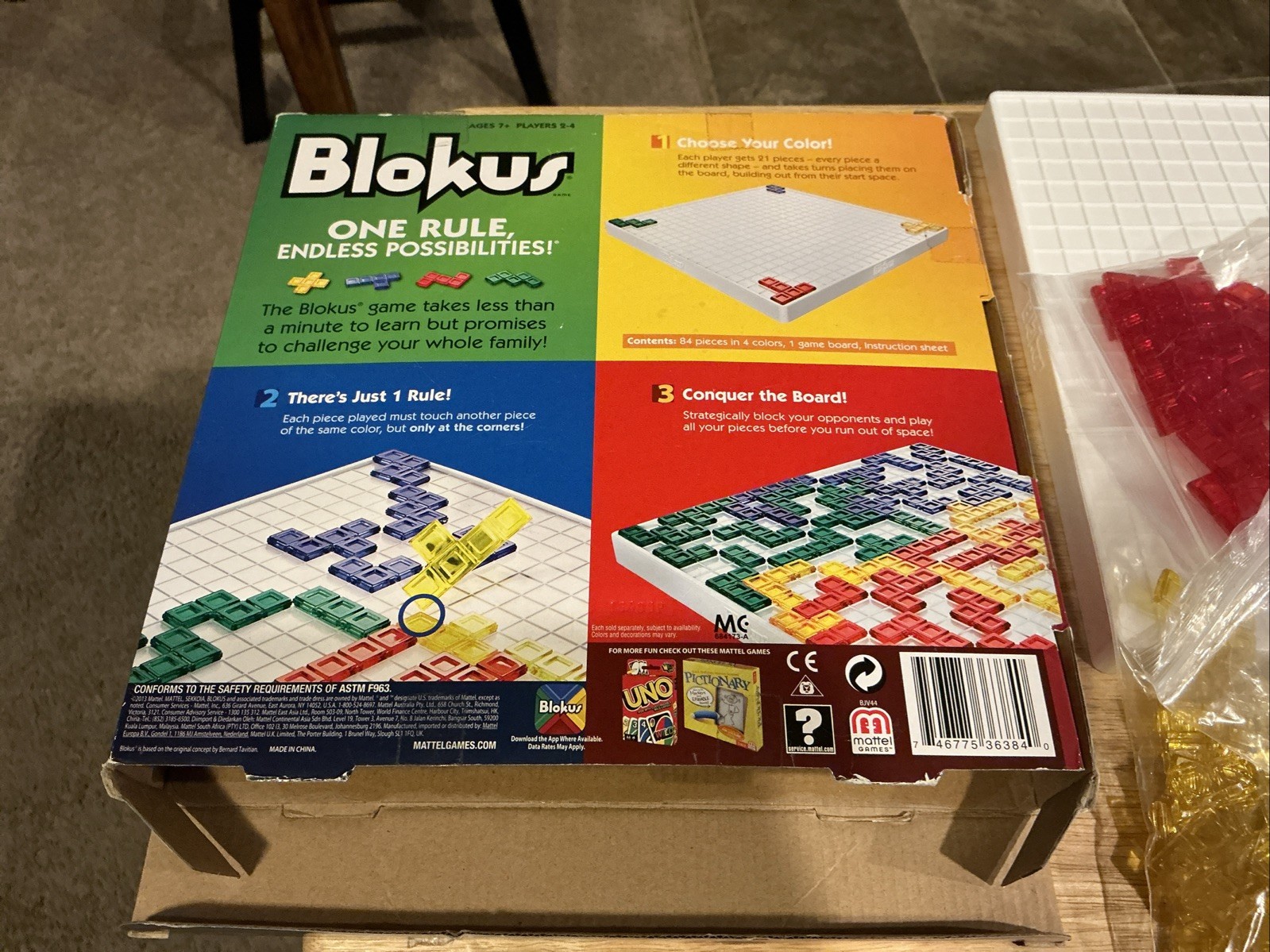 2013 Mattel Blokus Educational Strategy Board Game Open Unplayed?