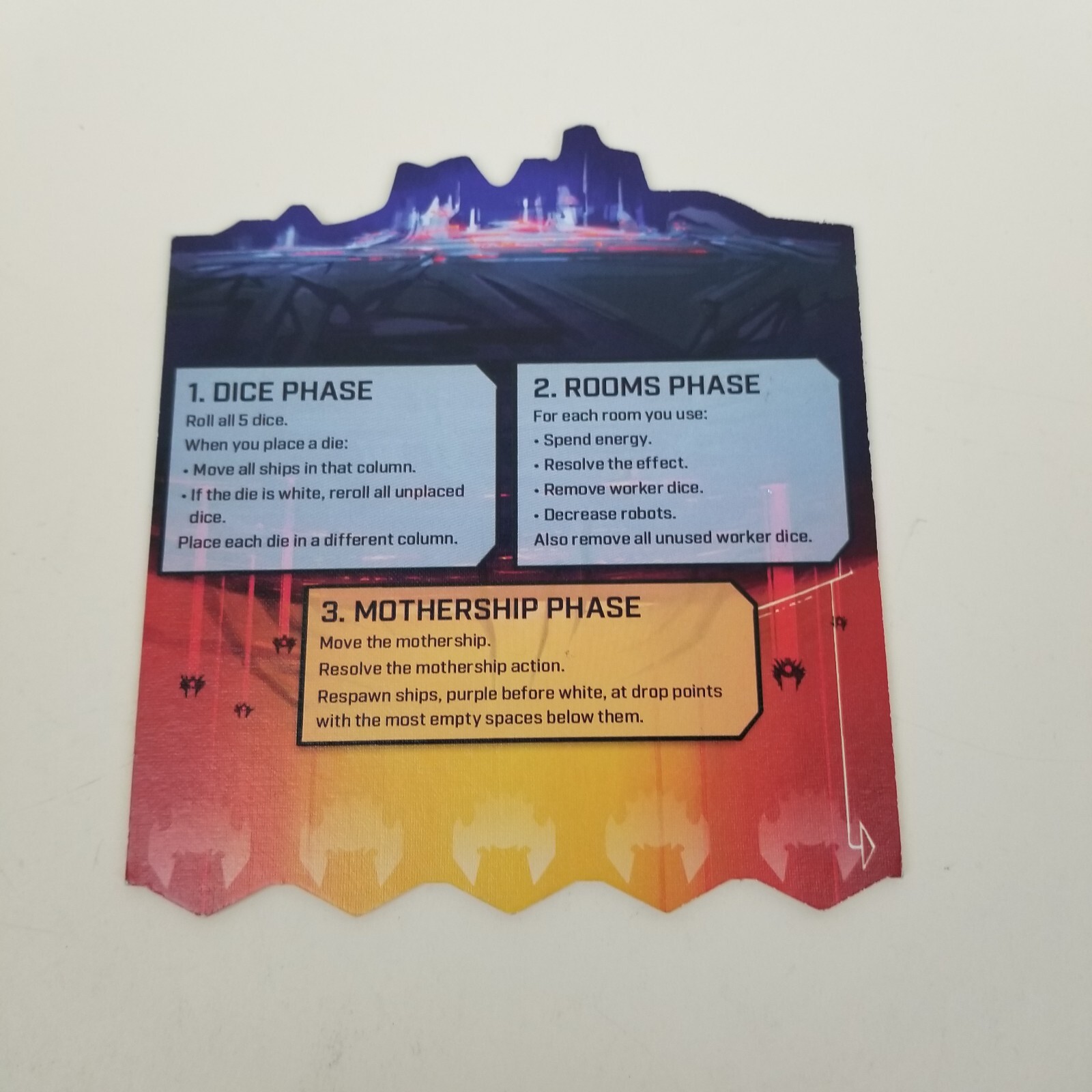 Tiles for Standard Game of Under Falling Skies Board Game Czech Games Edition