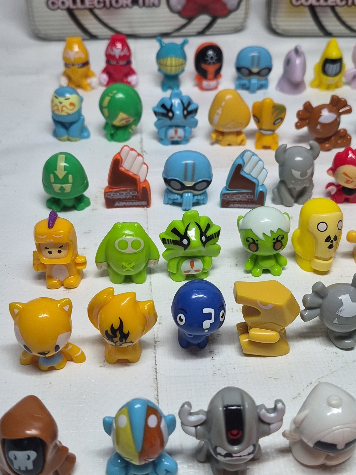 2010 JONA Gogo’s Crazy Bones Exclusive Ltd Edition Collector Tins 78 Figurines