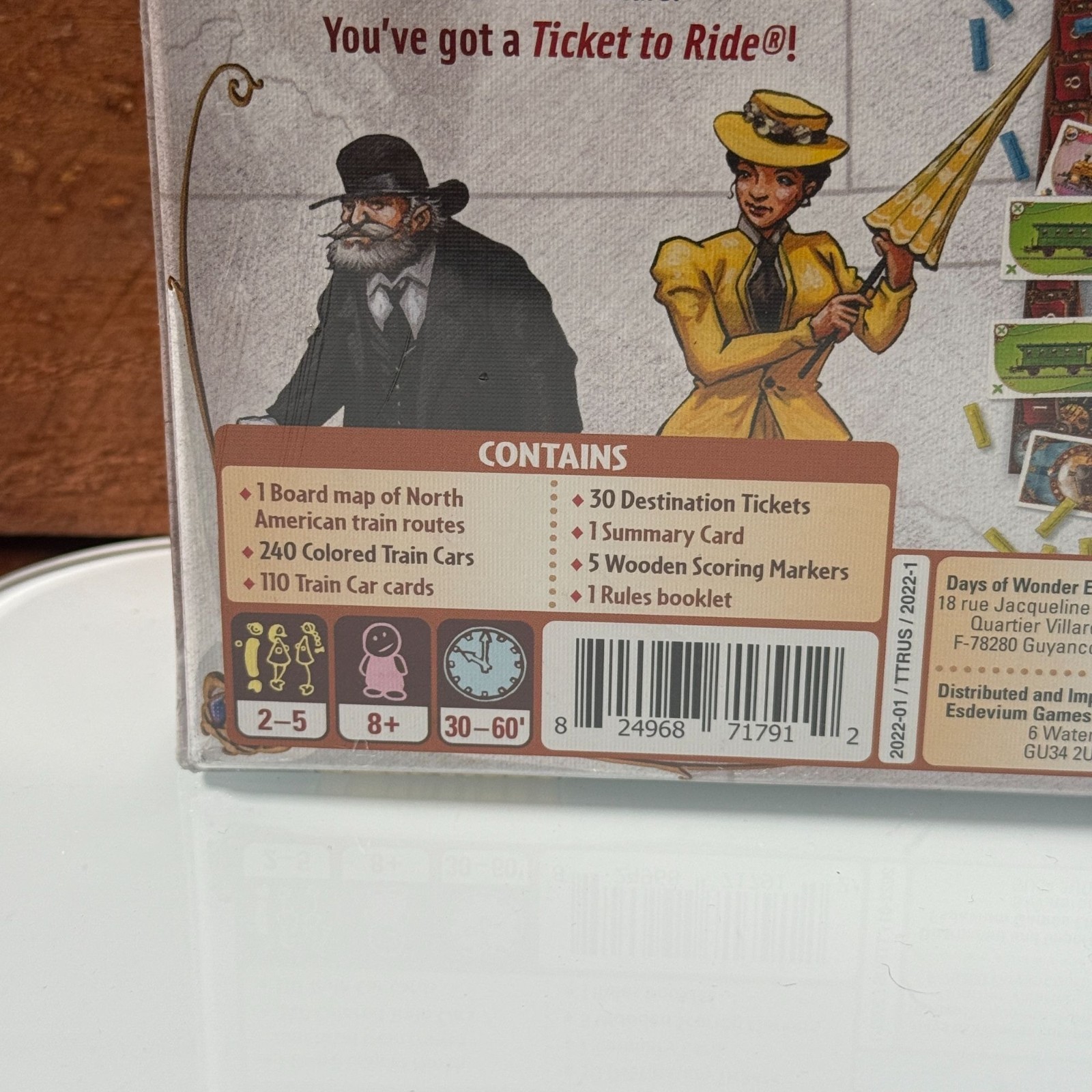 Ticket to Ride Board Game – A Cross-Country Train Adventure Strategy Game NEW