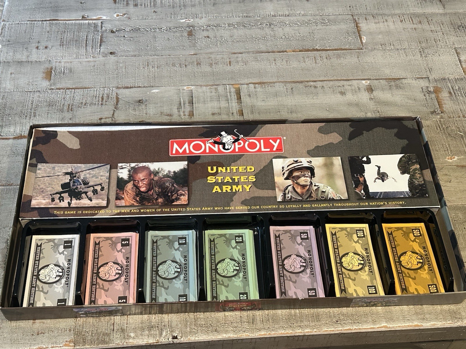 2002 United States Army Edition Monopoly Board Game – Complete – Pre-owned