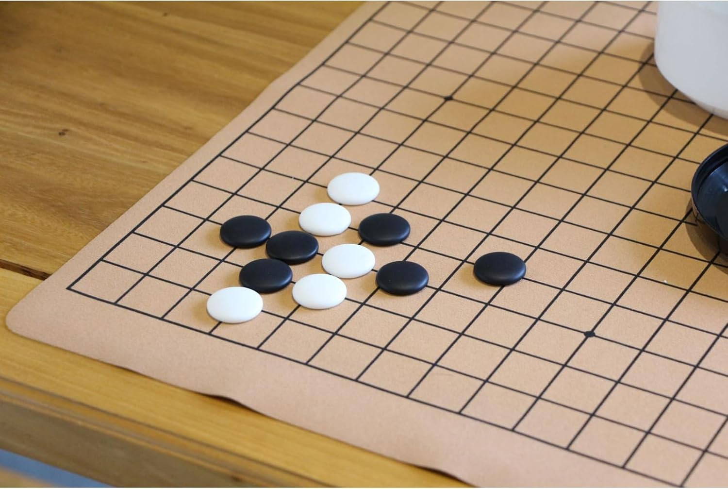 Go Game Board Reversible 19 X 19/13X13 Roll-Up and Foldable Faux Leather Board P