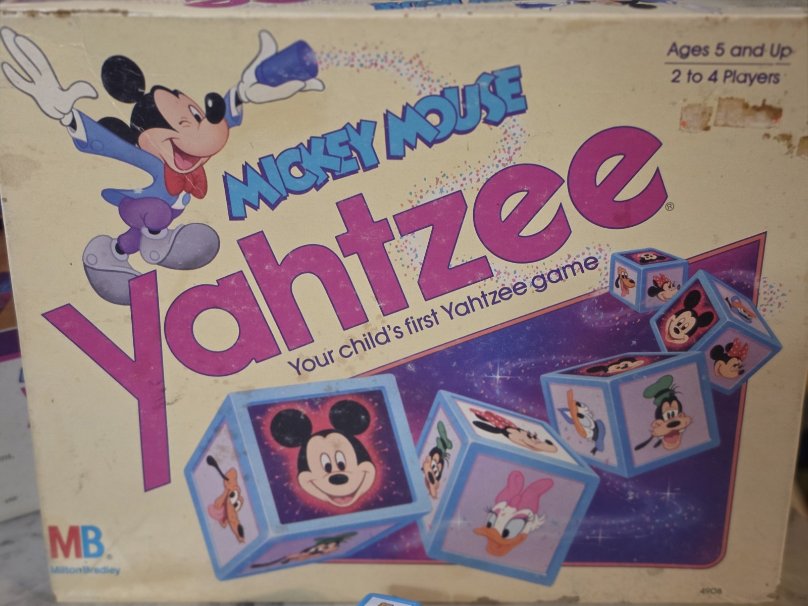 Milton Bradley Mickey Mouse Yahtzee Dice Game Disney Kids Ages 5+ 2-4 Players