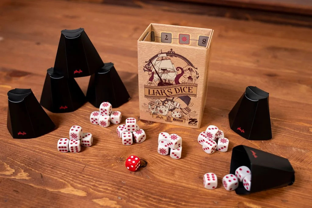 Liar’s Dice, Famous Fast Paced Bluffing Dice Game for 2-6 Players