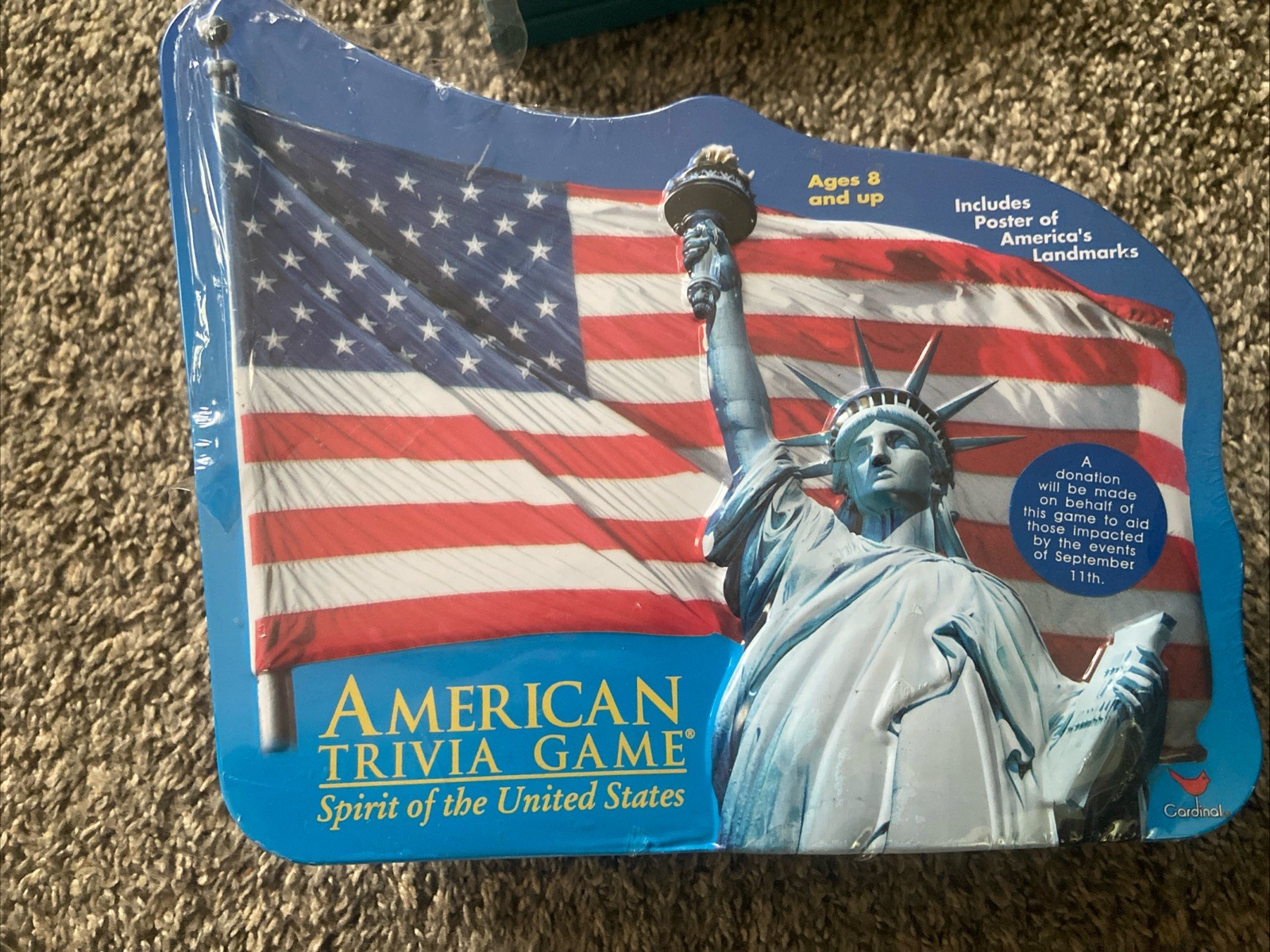 American Trivia Game Spirit United States Educational Family Metal Tin