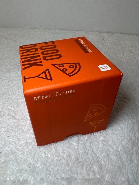 Talking Tables 120 Questions After Dinner Food & Drink Trivia Square Orange Box