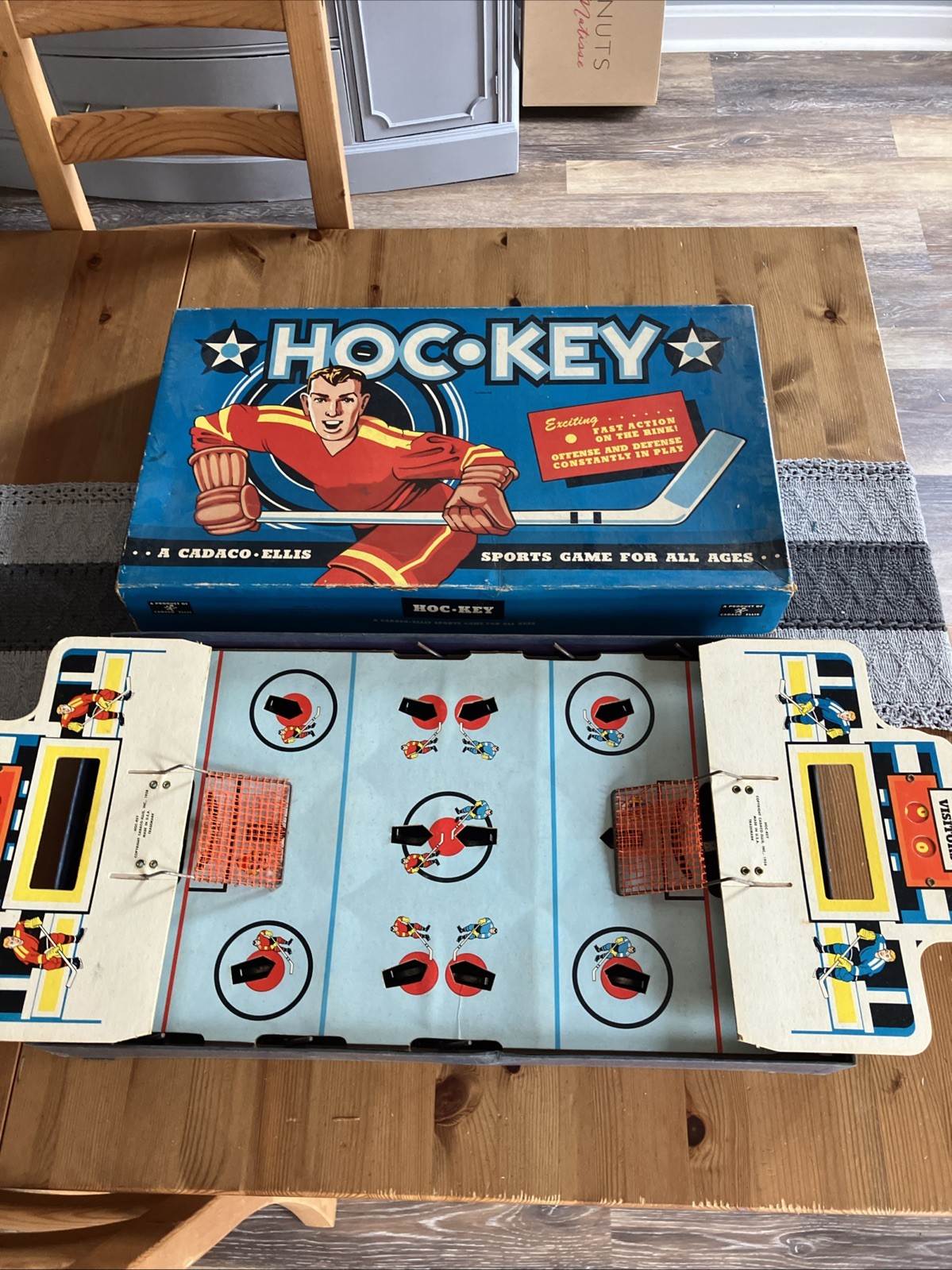 Cadaco-Ellis All-American Football Board Game Vintage 1958, 2+ Players, 10+
