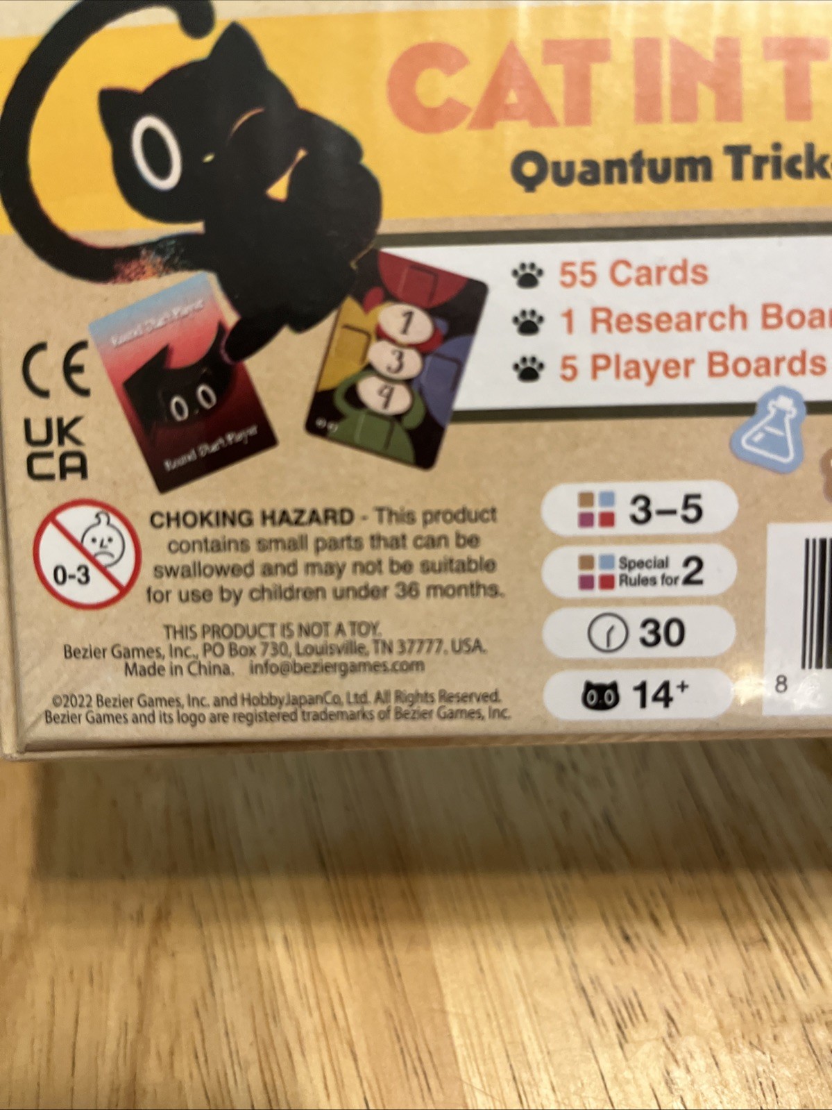 CAT IN THE BOX: Deluxe Edition Quantum Trick-Taking Board Game Bezier Games NEW