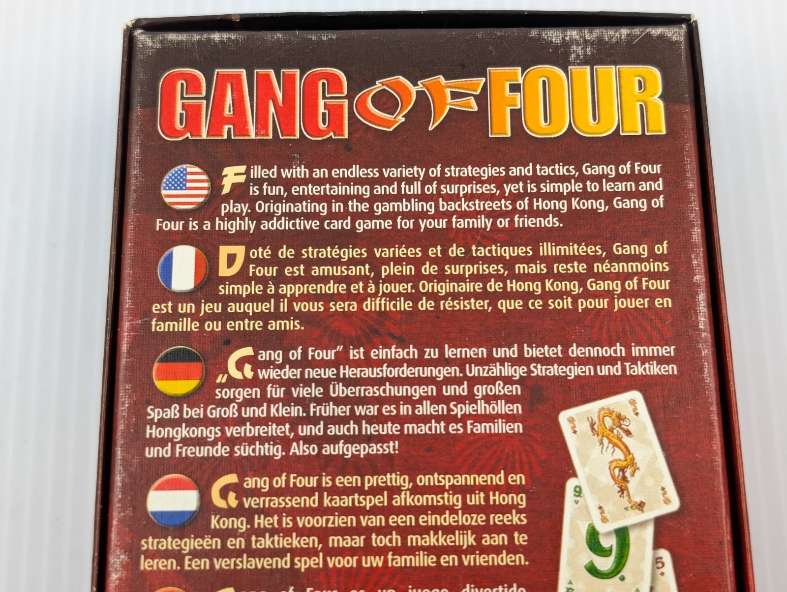 Gang of Four Card Game – Days of Wonder (2005) 100% COMPLETE