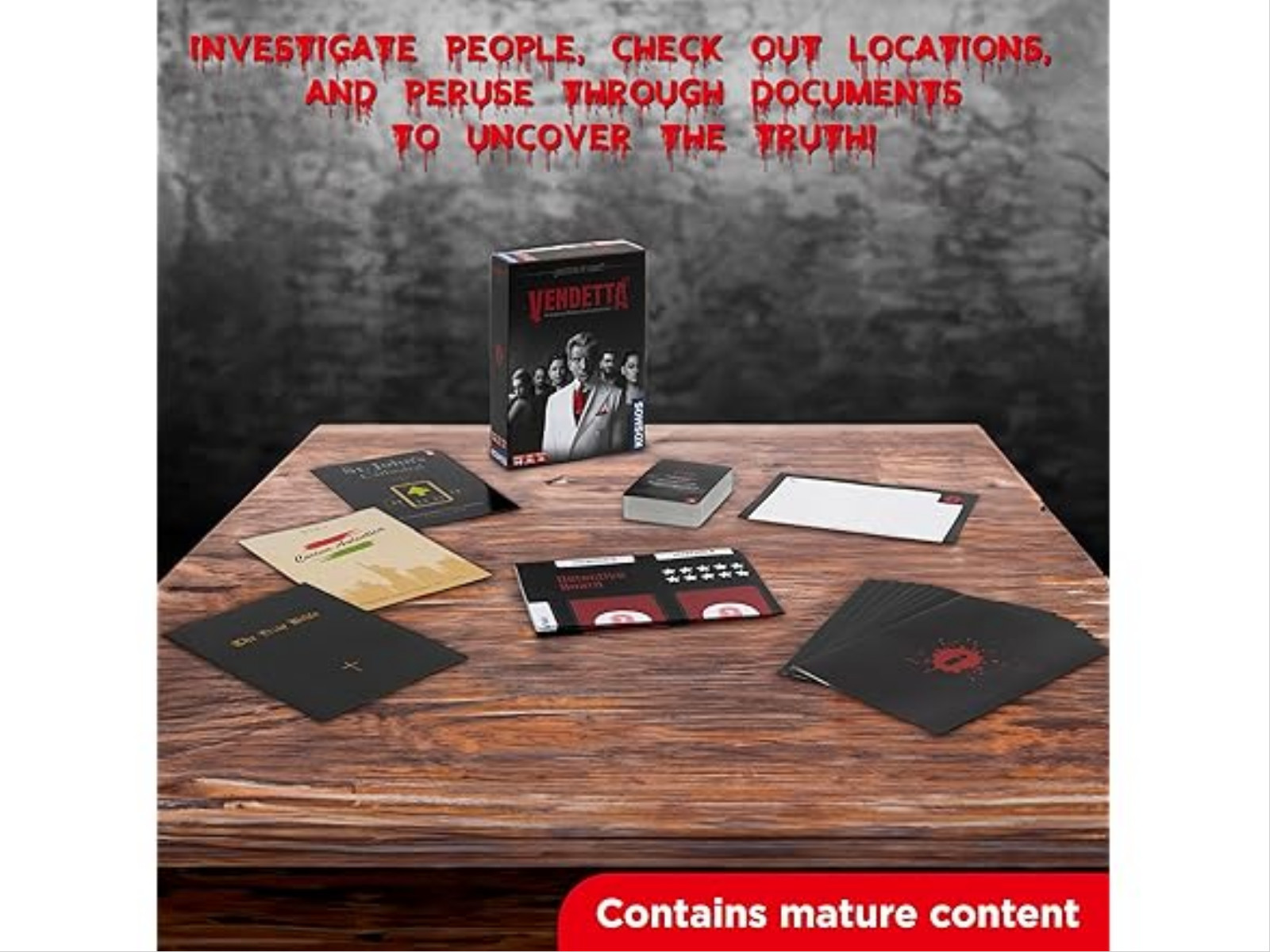 Masters of Crime: Vendetta Murder Mystery Game for 1-5 Players 16+ New