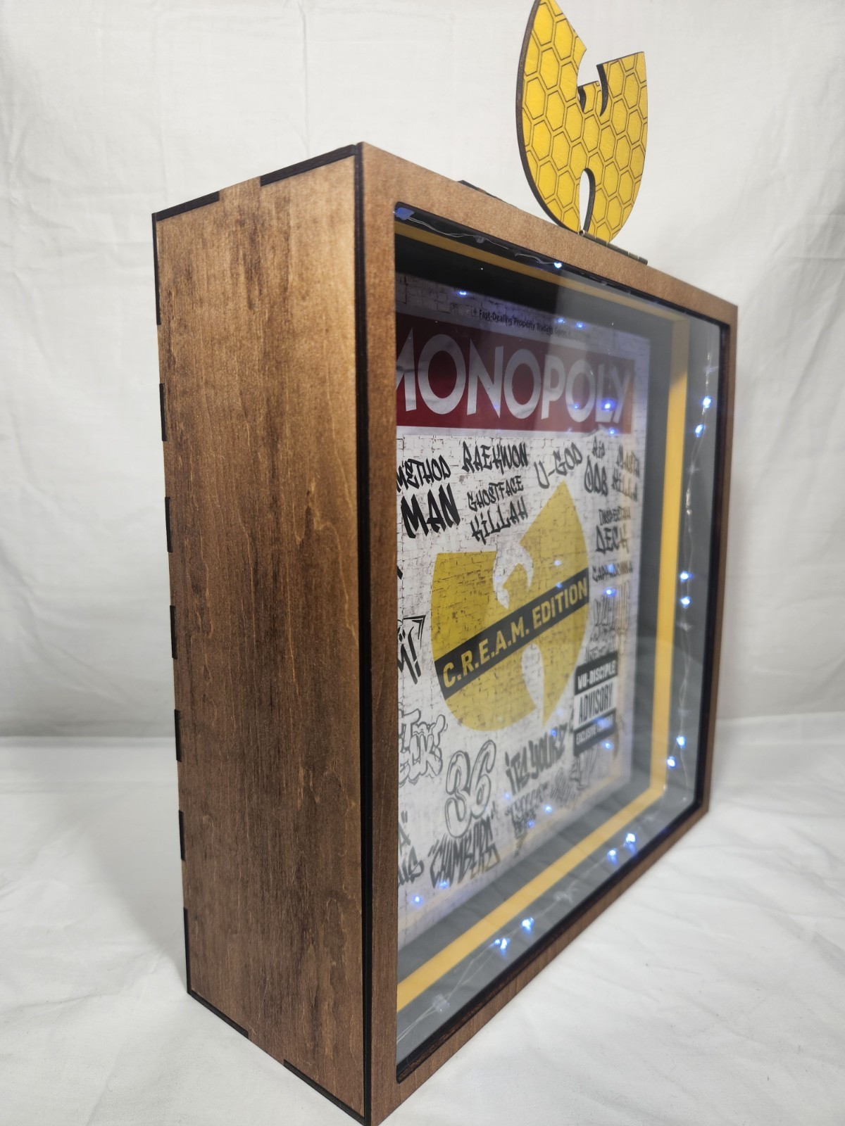3 Piece Wu-Tang Clan Monopoly Display Case (READ DESCRIPTION DISPLAY CASE ONLY)