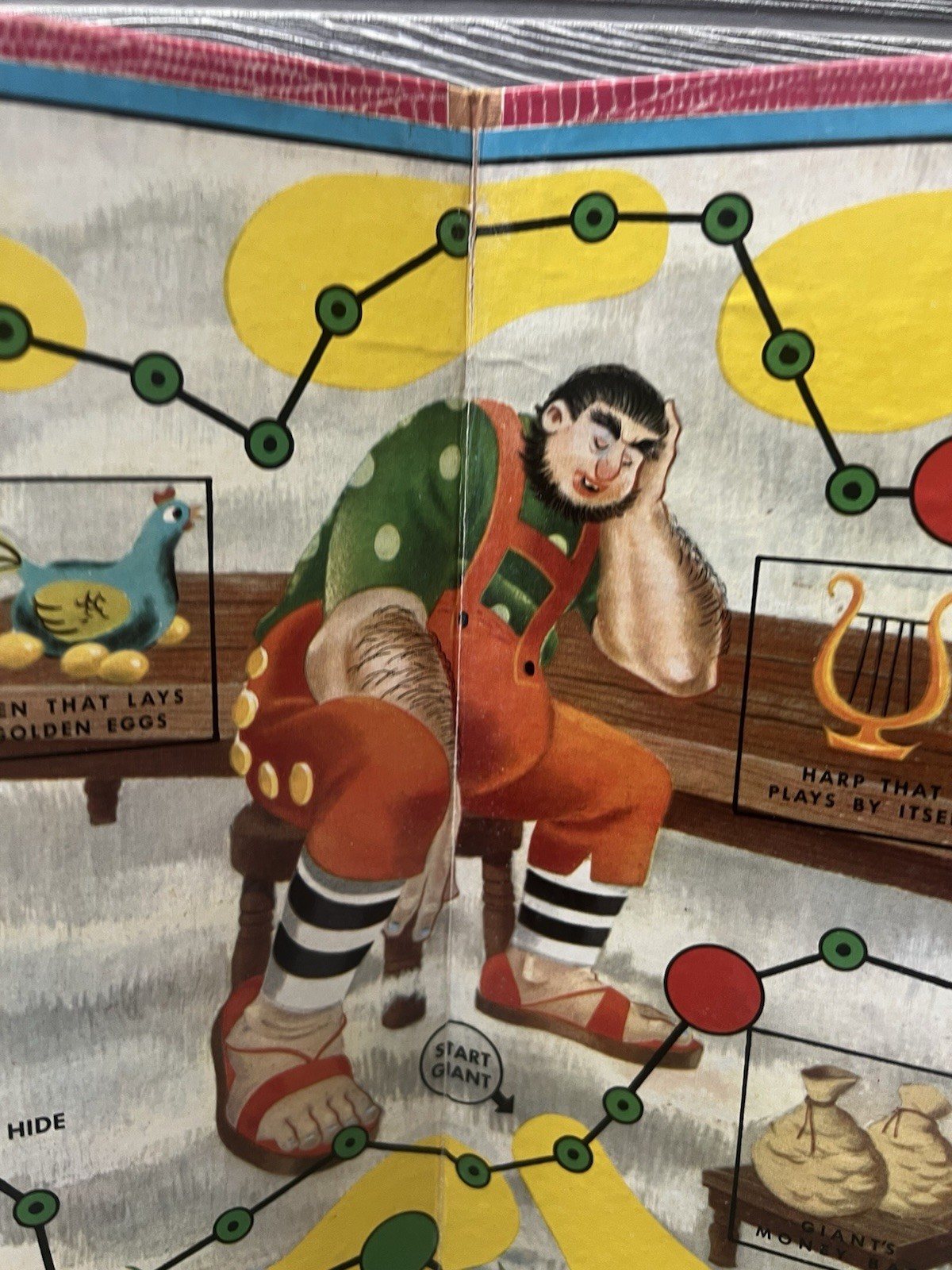 Vintage 1957 Jack & the Beanstalk Adventure Game BOARD ONLY Transogram