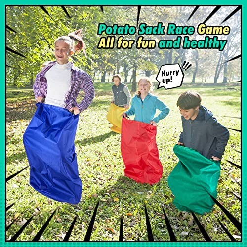 53PCS Outdoor Carnival Games Set – Bean Bags, Ring Toss, Sack Race, Egg & Spoon