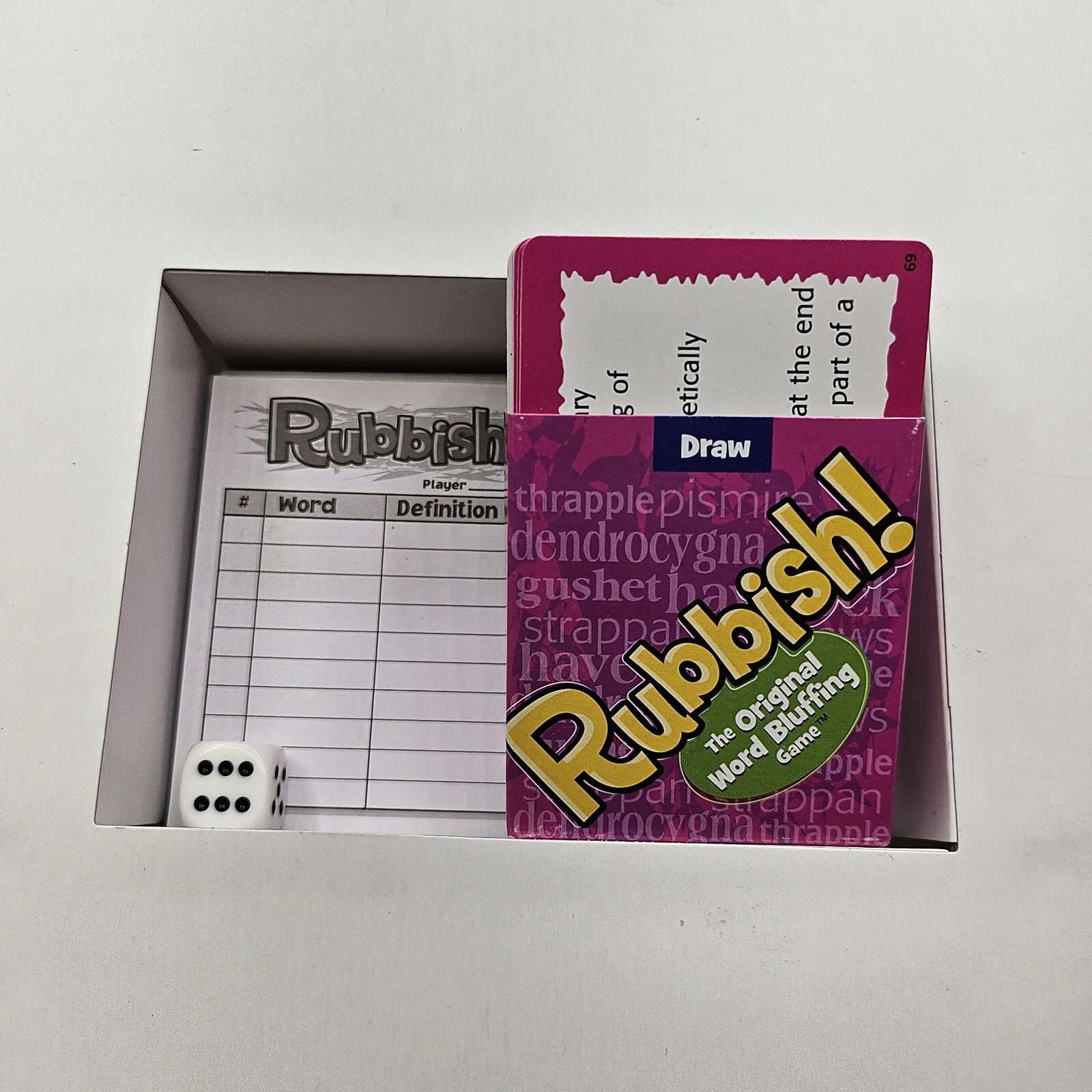 Rubbish Word Bluffing Game 2011 COMPLETE Patch Products VG+ Fun Family Party