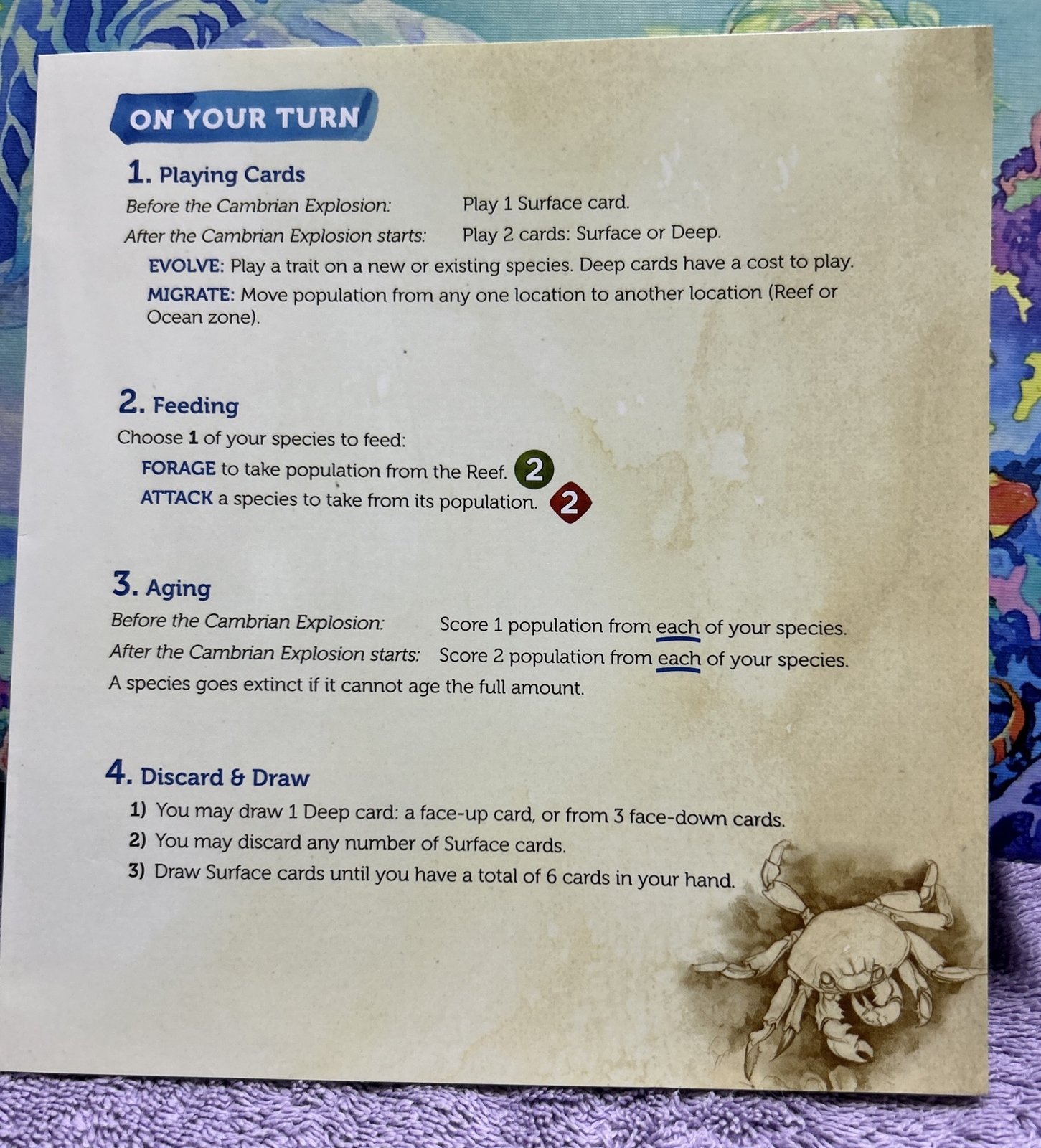 OCEANS, North Star Games 2019 Board Game (Limited Ed) Complete Excellent Shape!