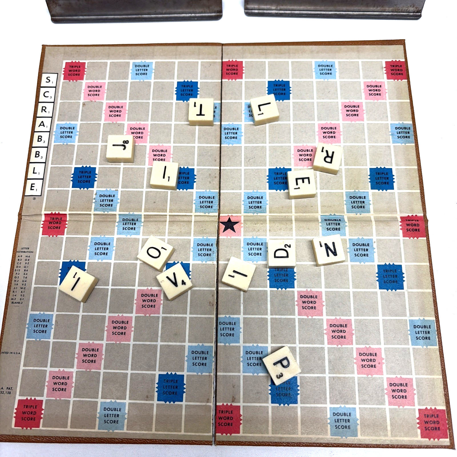 Vintage 1960s Scrabble Game Magnetic Travel Edition Selchow & Righter USA