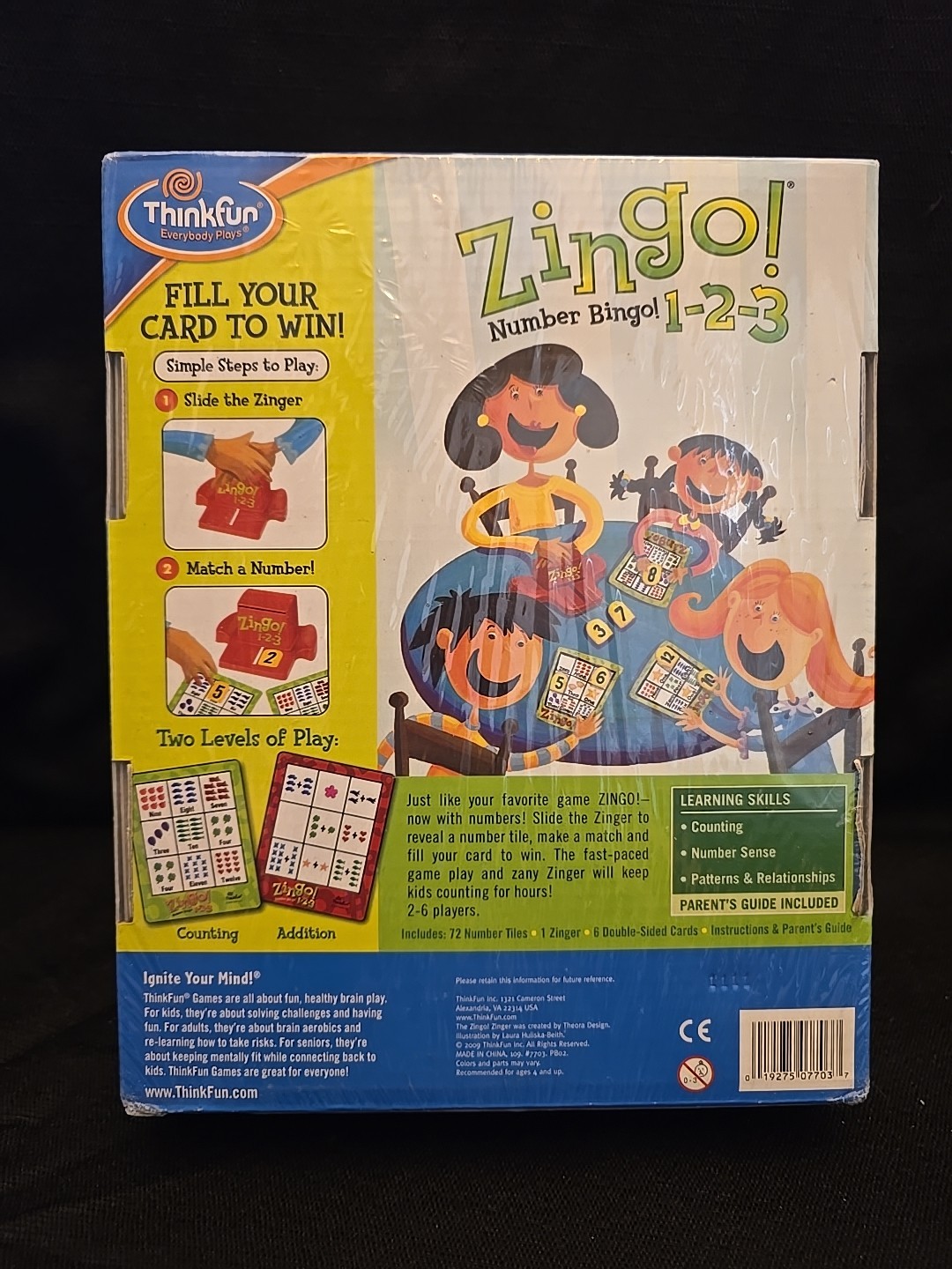 New And Sealed ThinkFun Zingo 1-2-3 Number Bingo Game for Age 4
