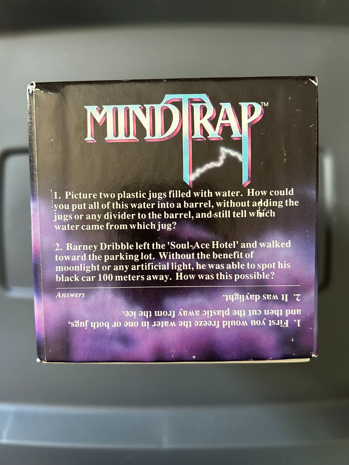 MindTrap (’96) and MindTrap II-Challenge Continues (’97) Lateral Thinking Puzzle