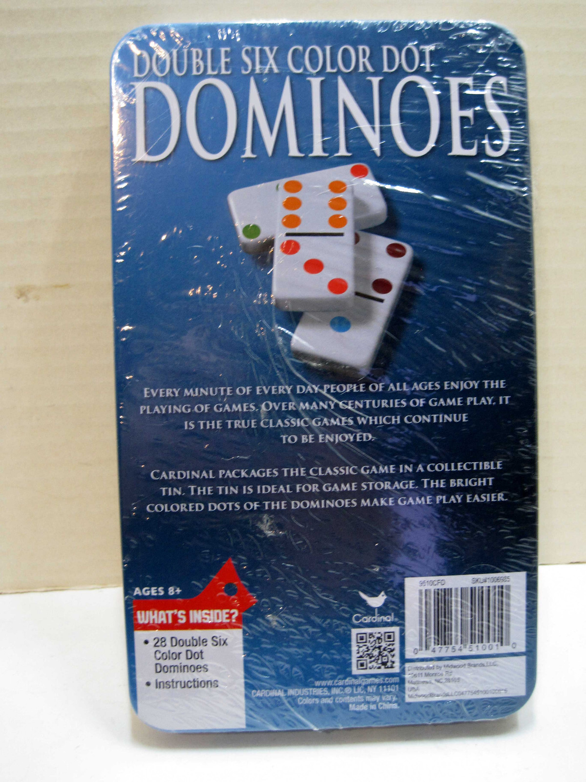 Cardinal Classic Games Double Six Color Dot Dominoes Brand NEW Sealed