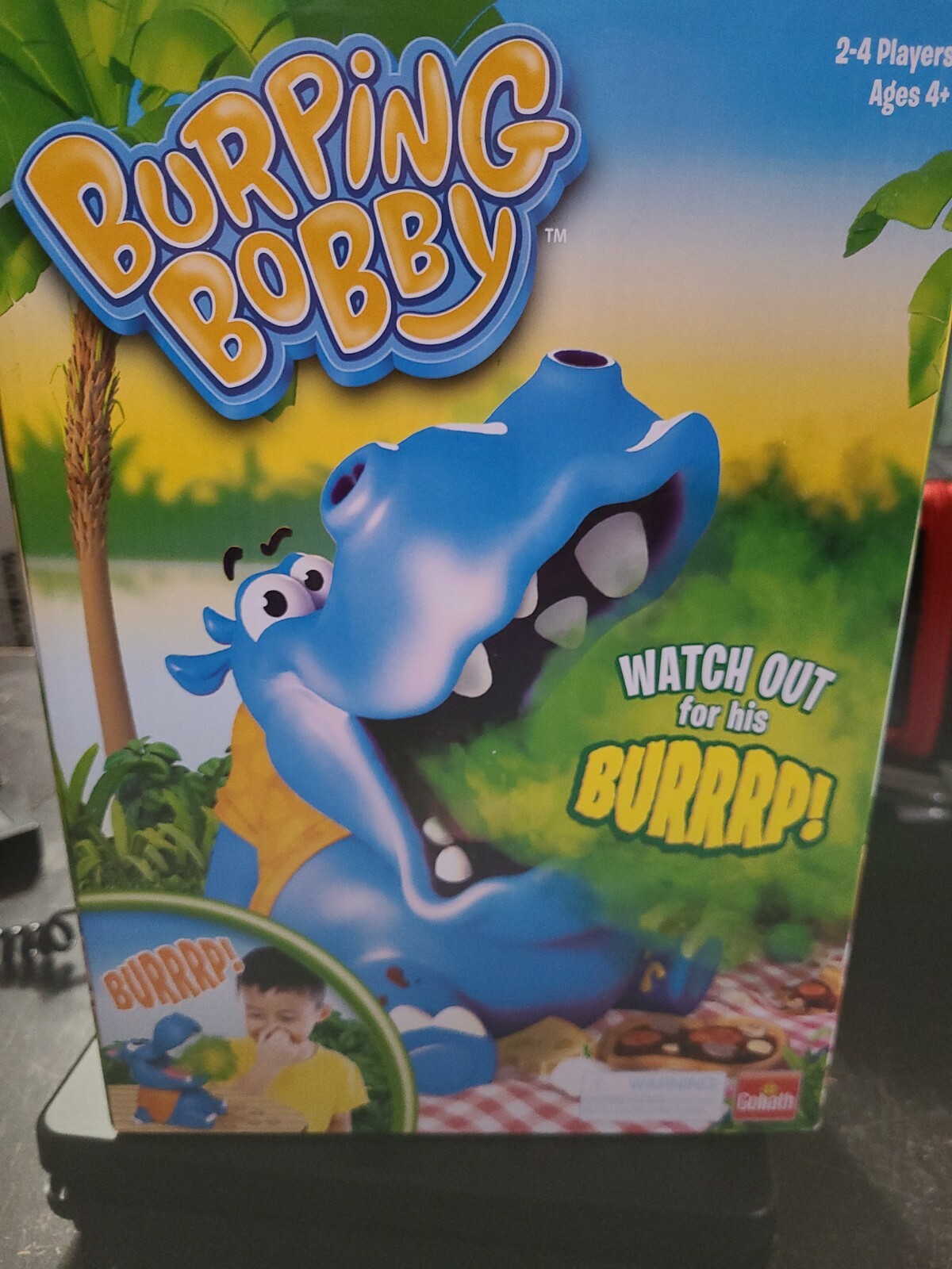 Brand New Burping Bobby Hippo Game by Goliath 2-4 Players Ages 4+