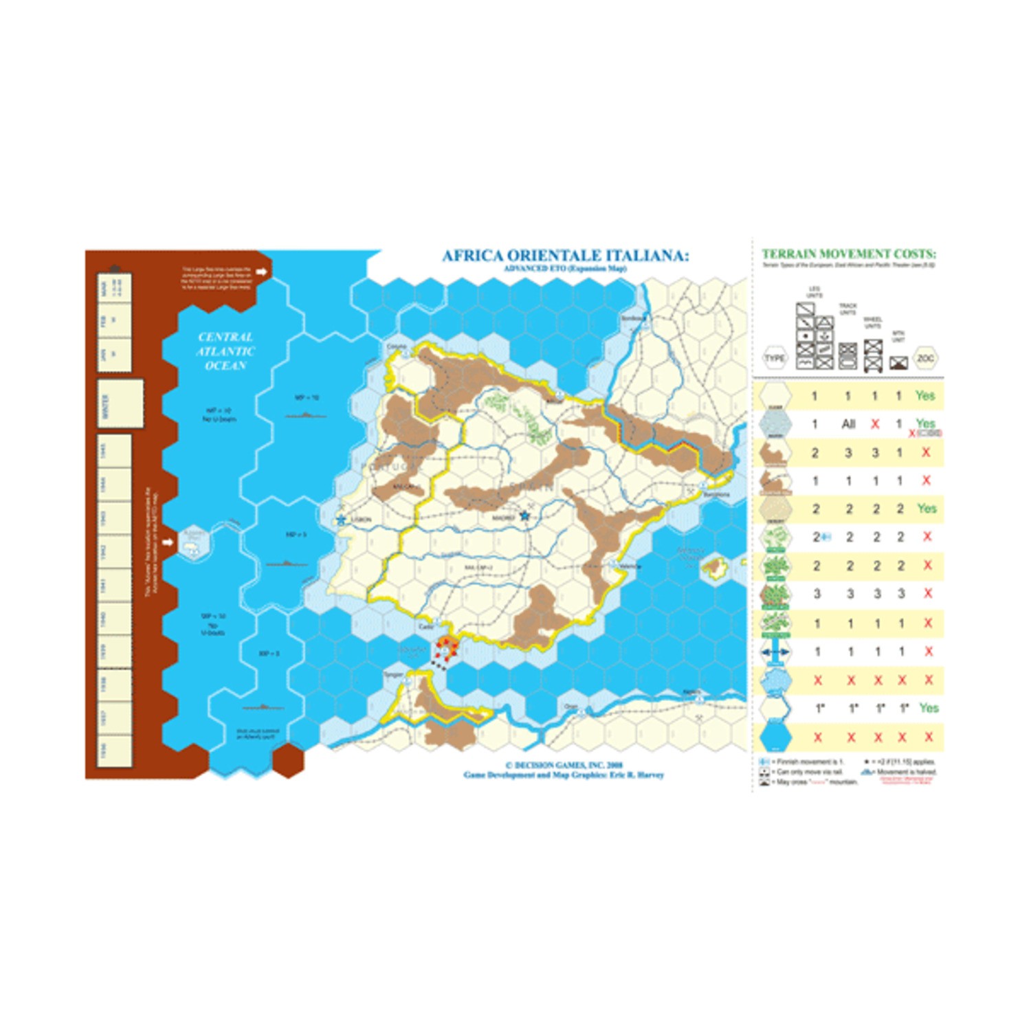 Decision G Wargame Advanced European Theater of Operations – Africa Ori Bag NM