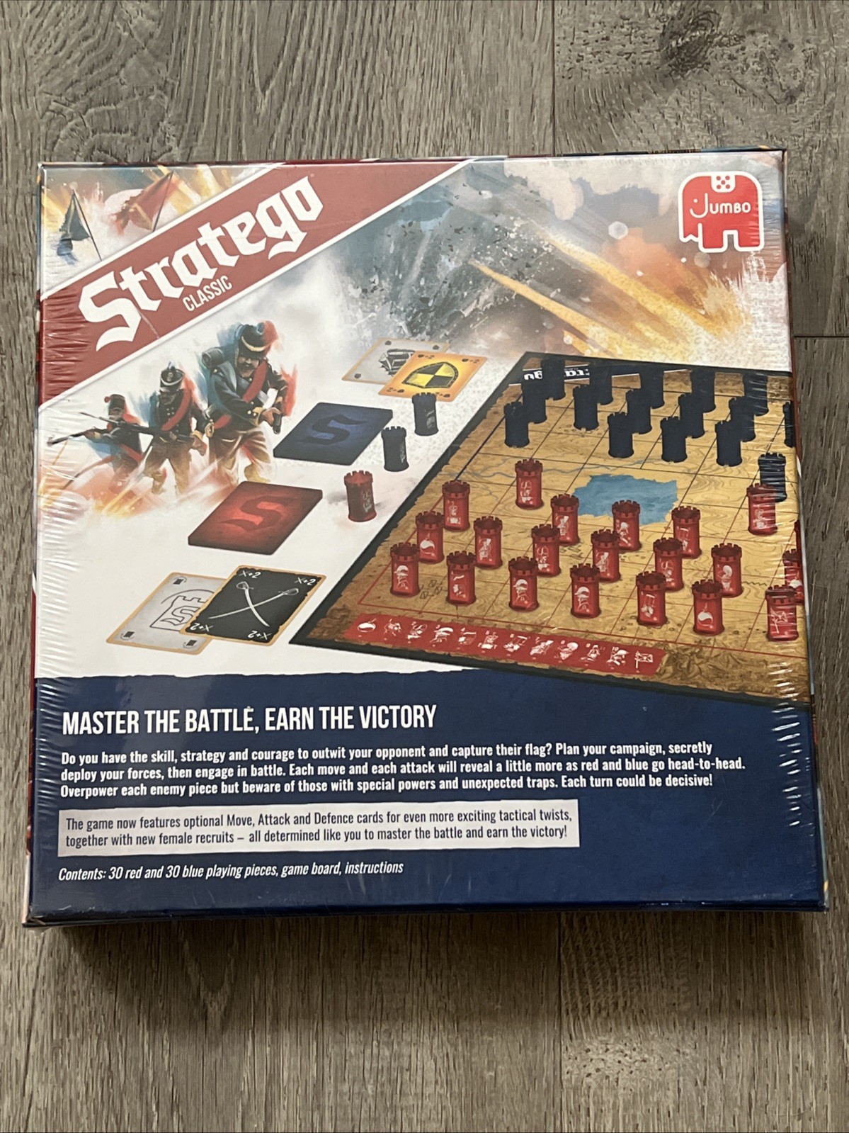 Stratego Classic Jumbo Board Game War Strategy Game With Battle Cards New Sealed