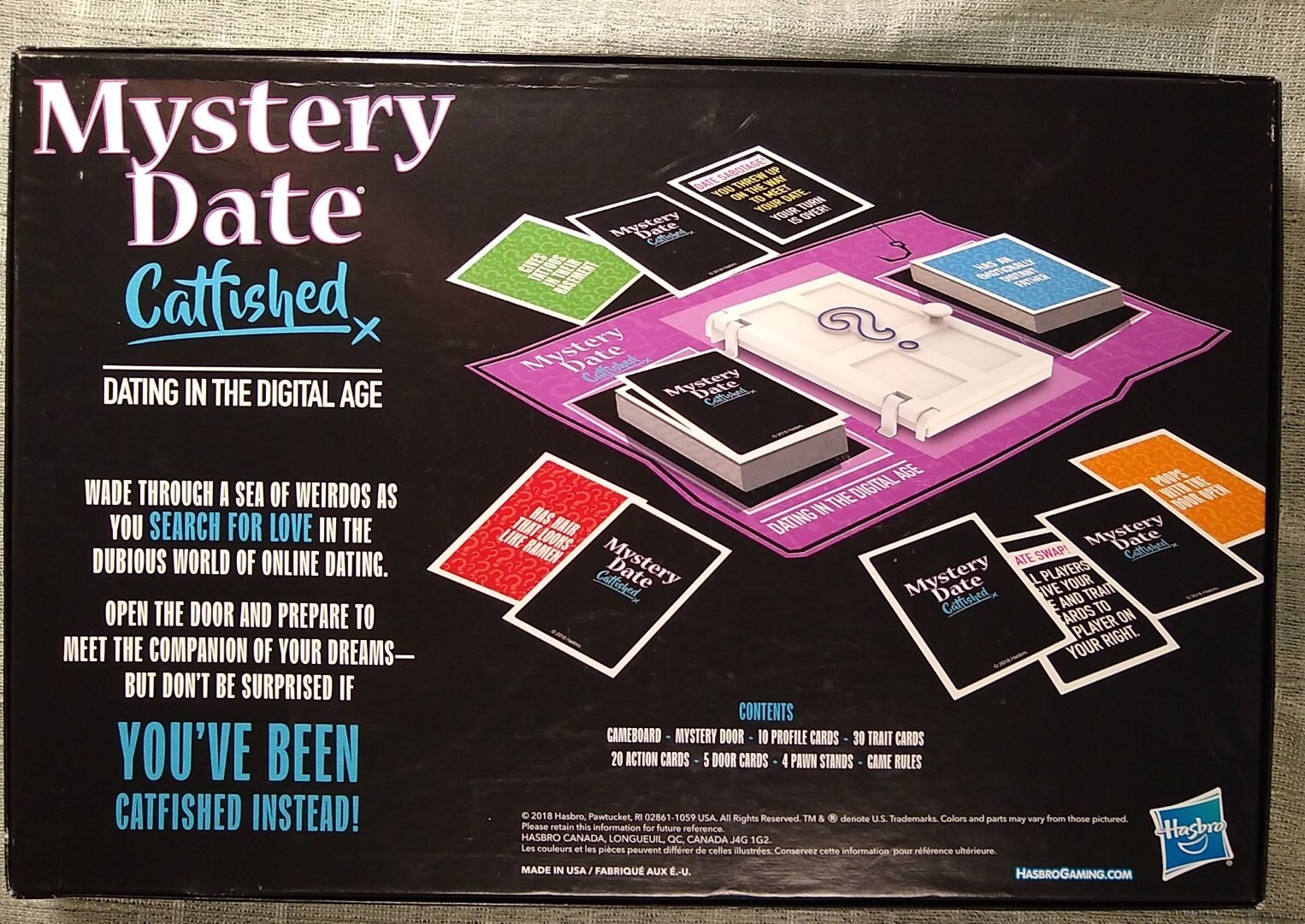 Hasbro MYSTERY DATE CATFISHED Board Game Adult Parody, Dating in the Digital Age