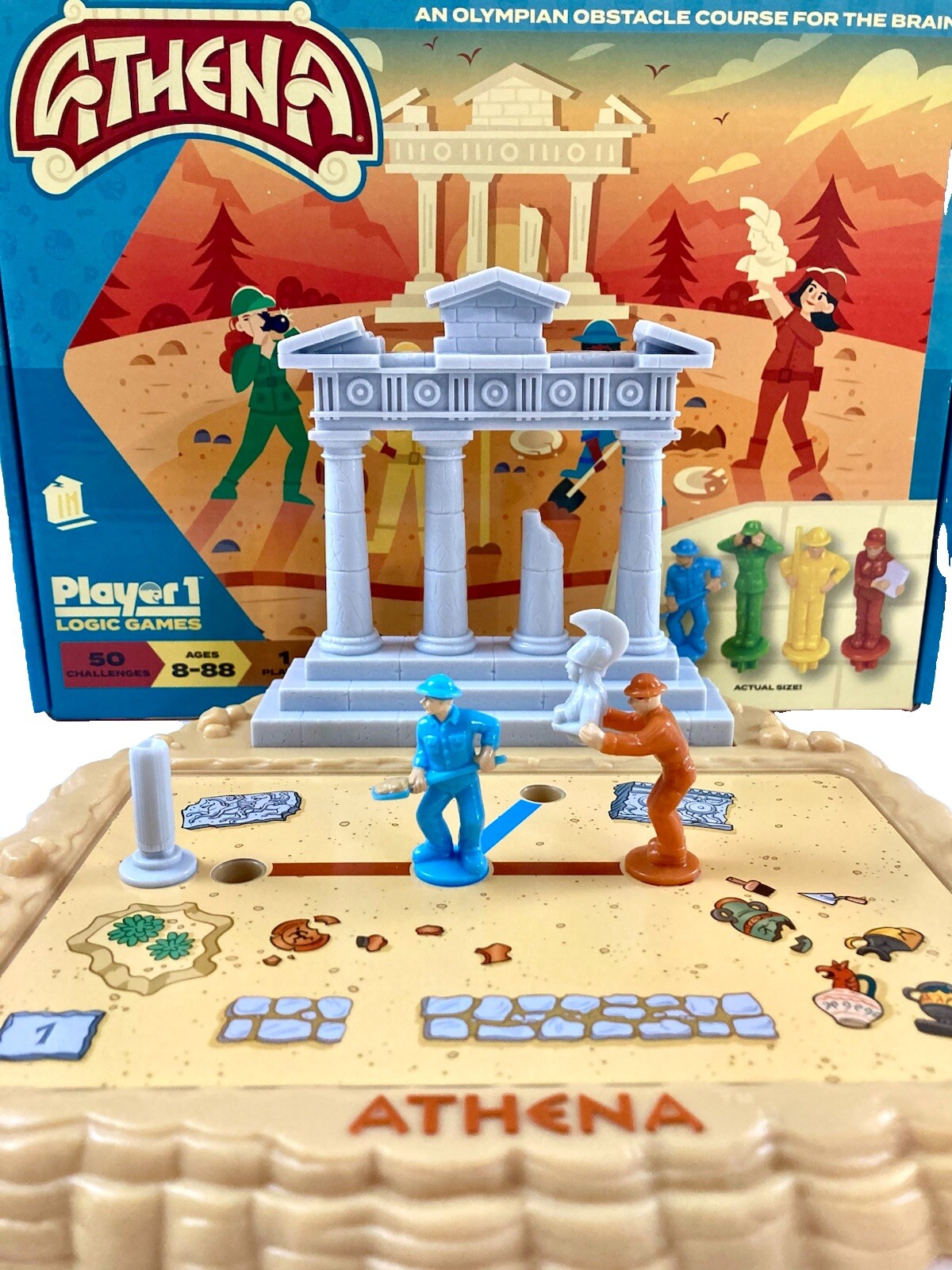ATHENA Single Player Logic Game, 50 Challenges & Puzzle Player 1 Logic Games