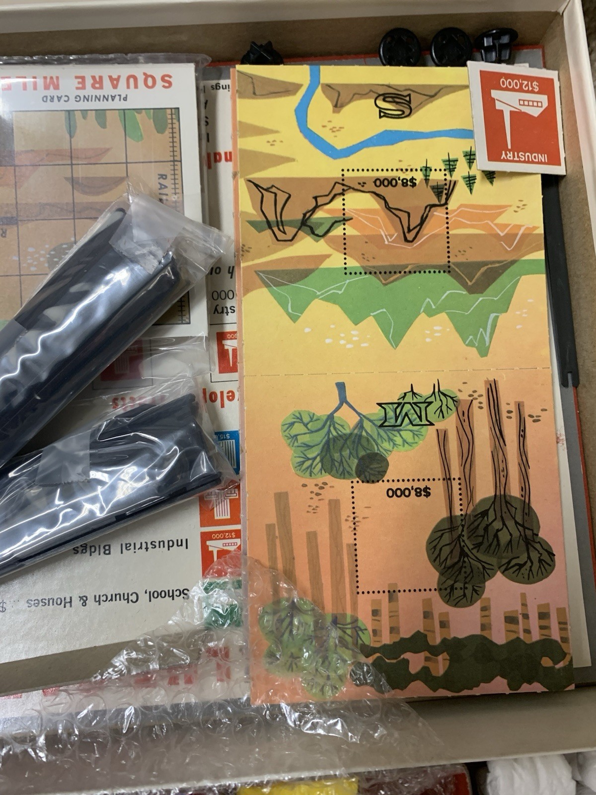 NEW Milton Bradley Square Mile – 1962 Land Develop Game – Vintage, Complete