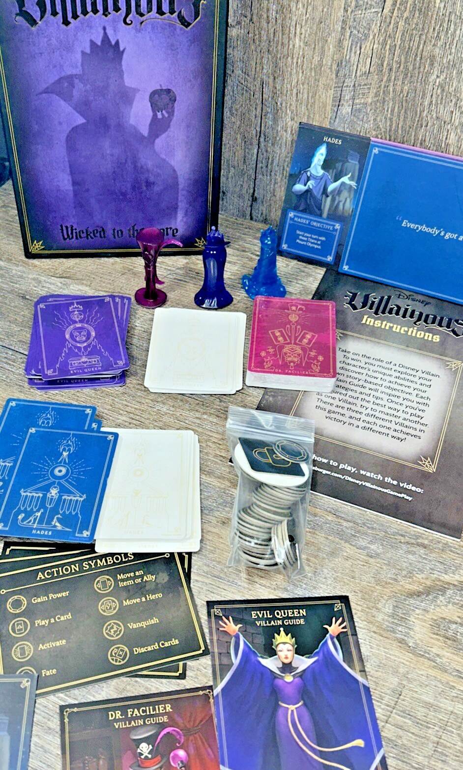 Disney Villainous Wicked to the Core COMPLETE Ravensburger 2019 Stand Alone Game