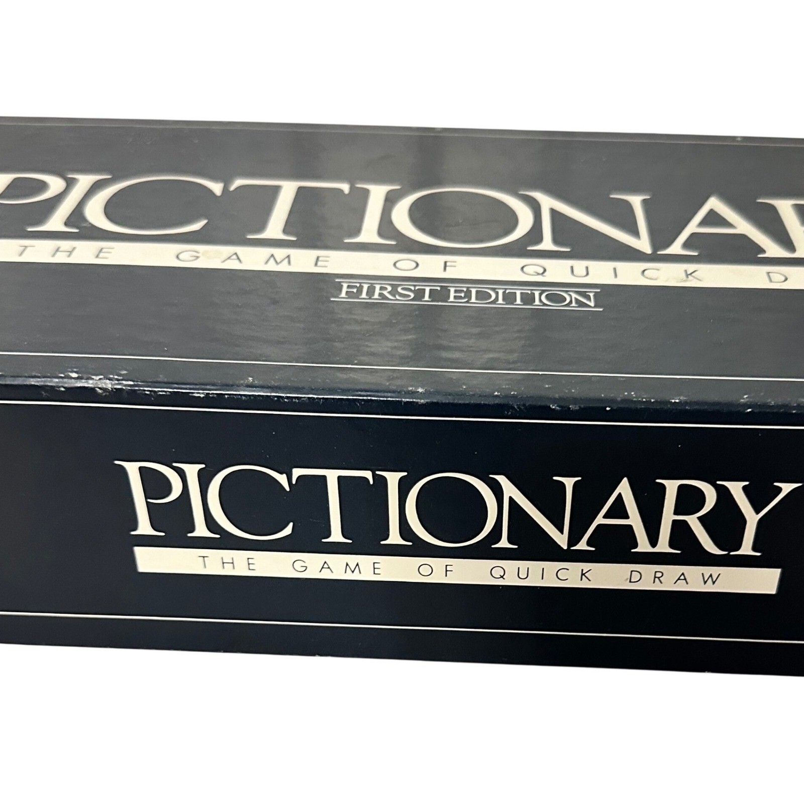 Pictionary Board Game First Edition 1985 Blue Box Vintage Good Condition Classic
