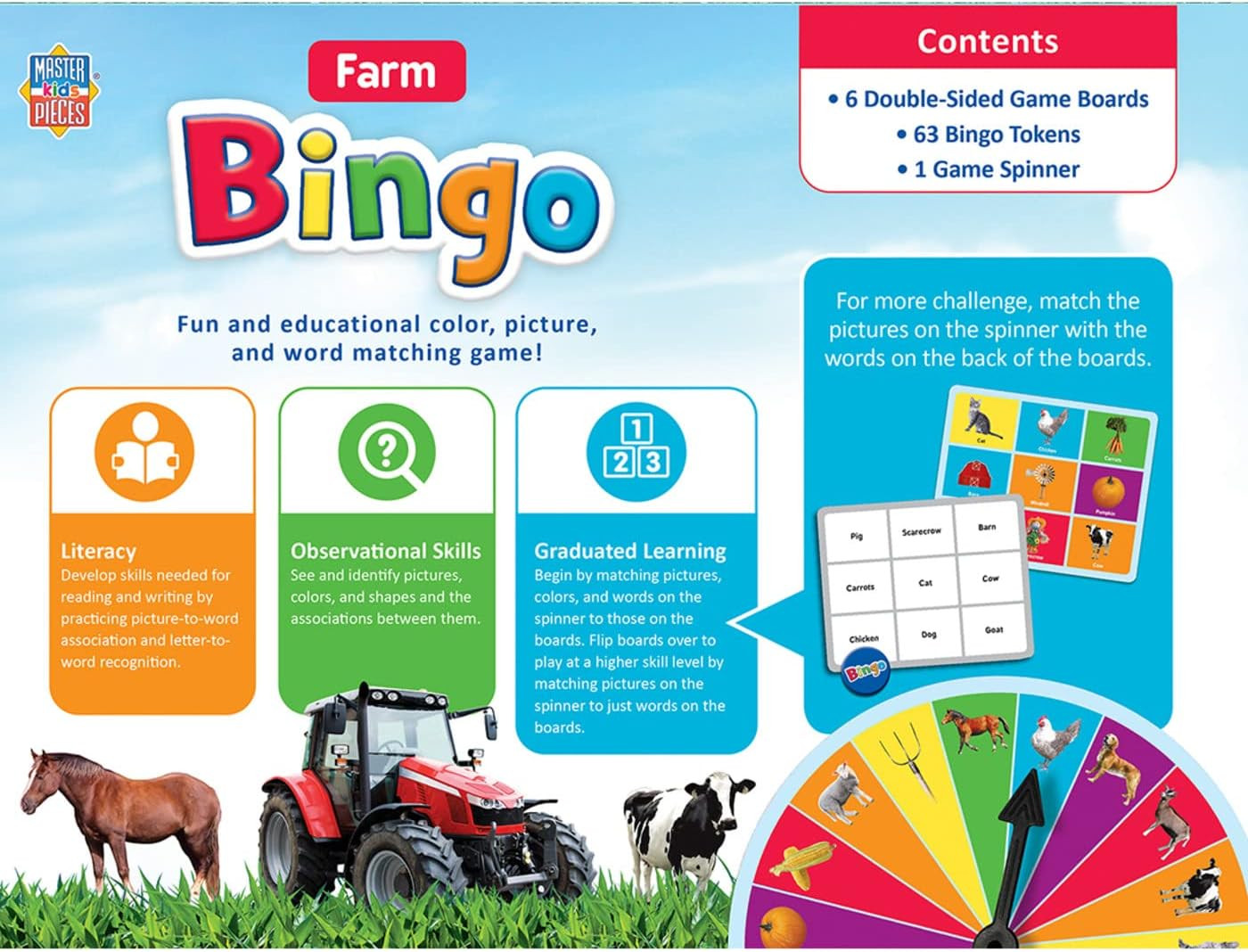 Kids Games – Farm Bingo Game
