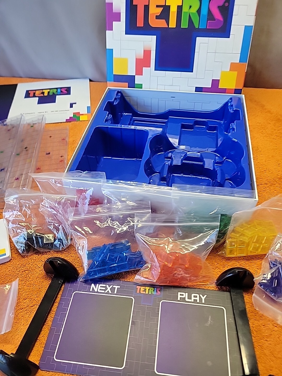 L•Vintage TETRIS Board Game Head-To-Head Multiplayer Strategy Game COMPLETE