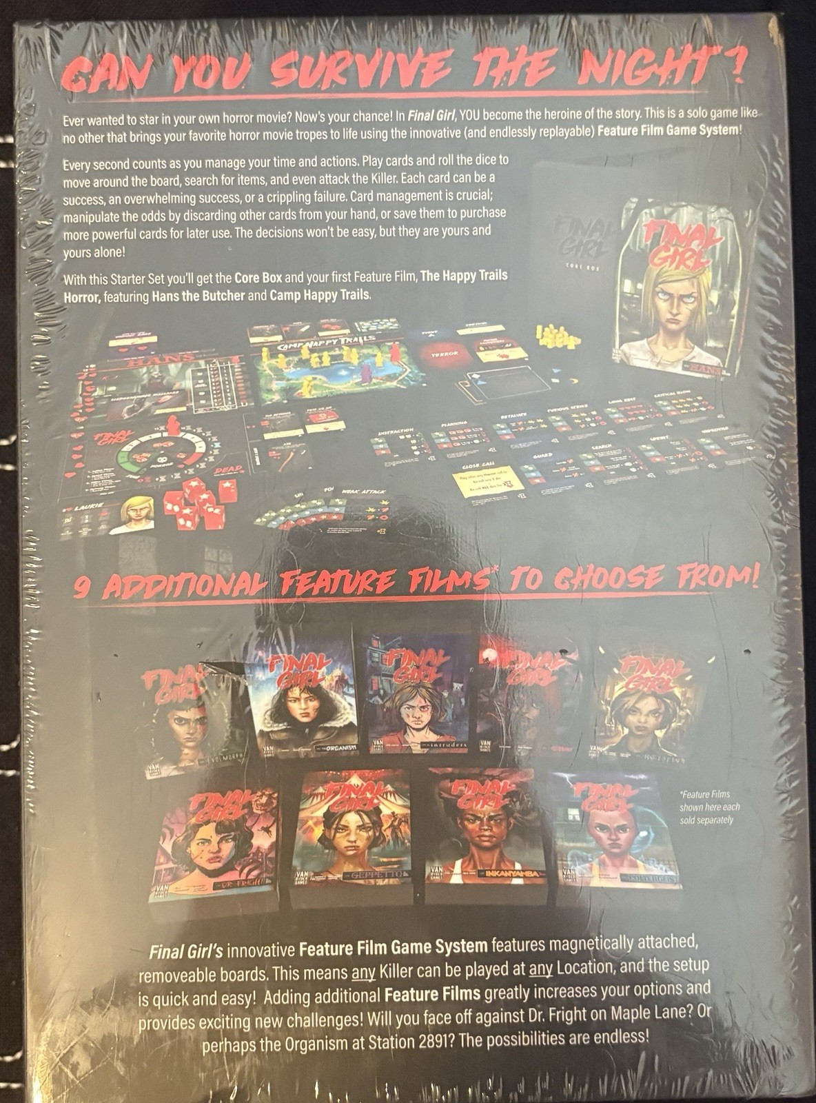 Final girl starter set with happy trails and big bad wolf film. Brand new sealed