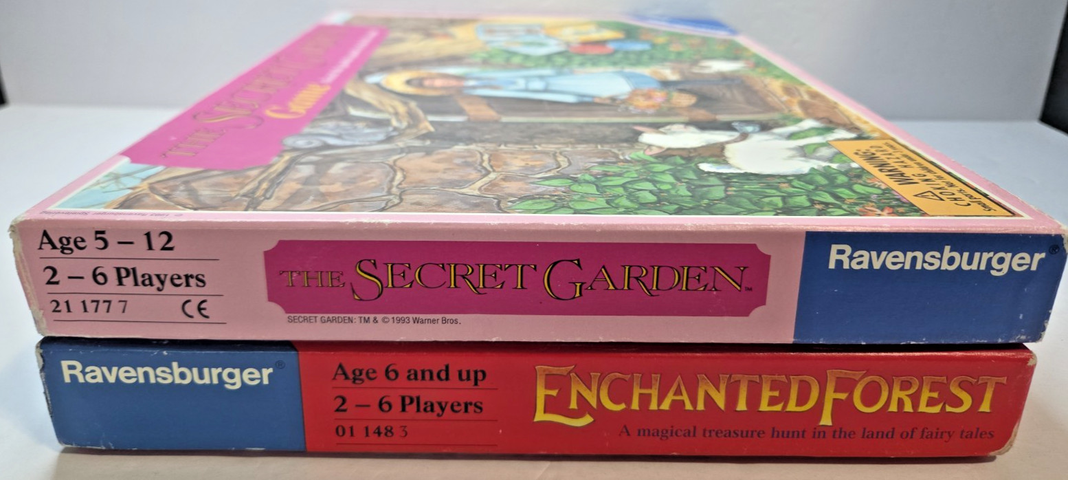Ravensburger Secret Garden & Enchanted Forest w/ Box Vintage Complete Game