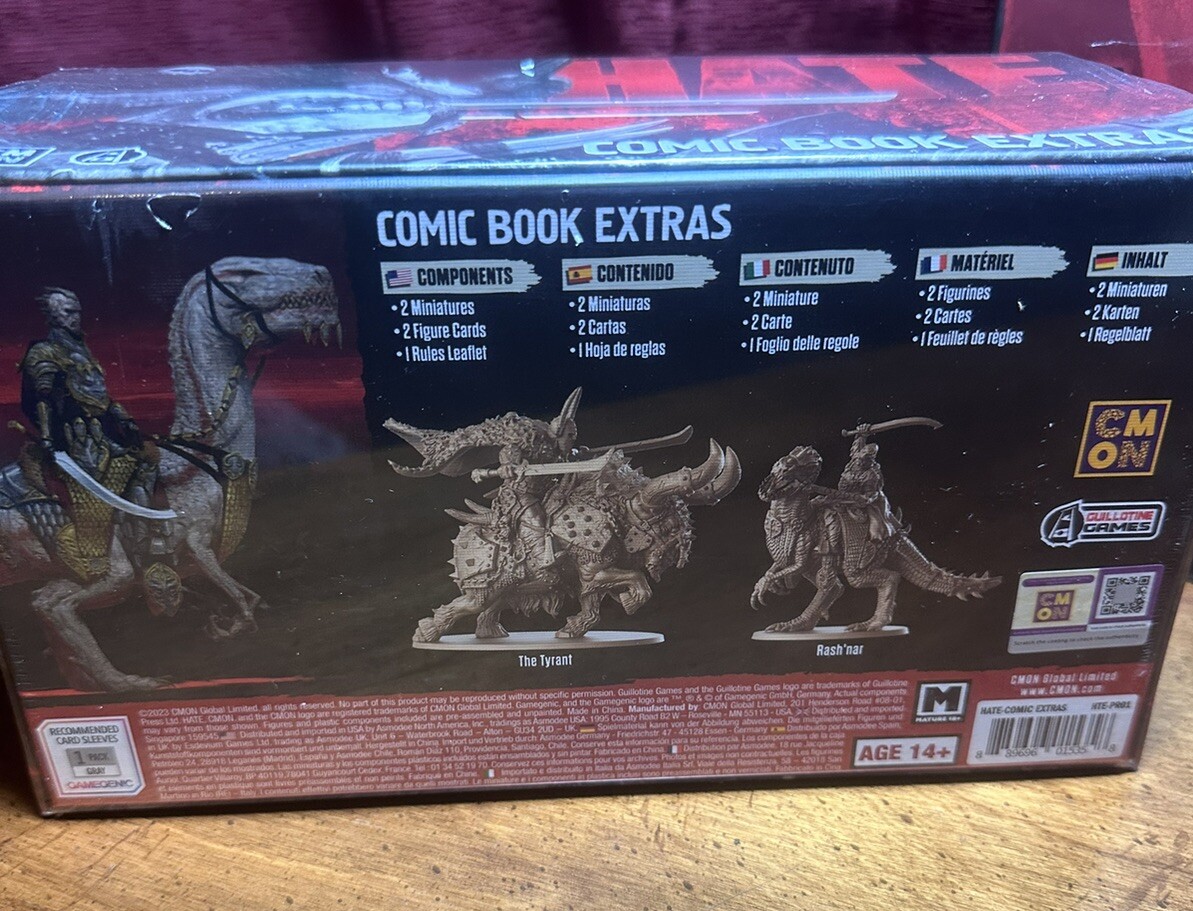 HATE Both The Comic Book Tyrant Edition & Extras Vol 2 Kickstarter CMON In Hand