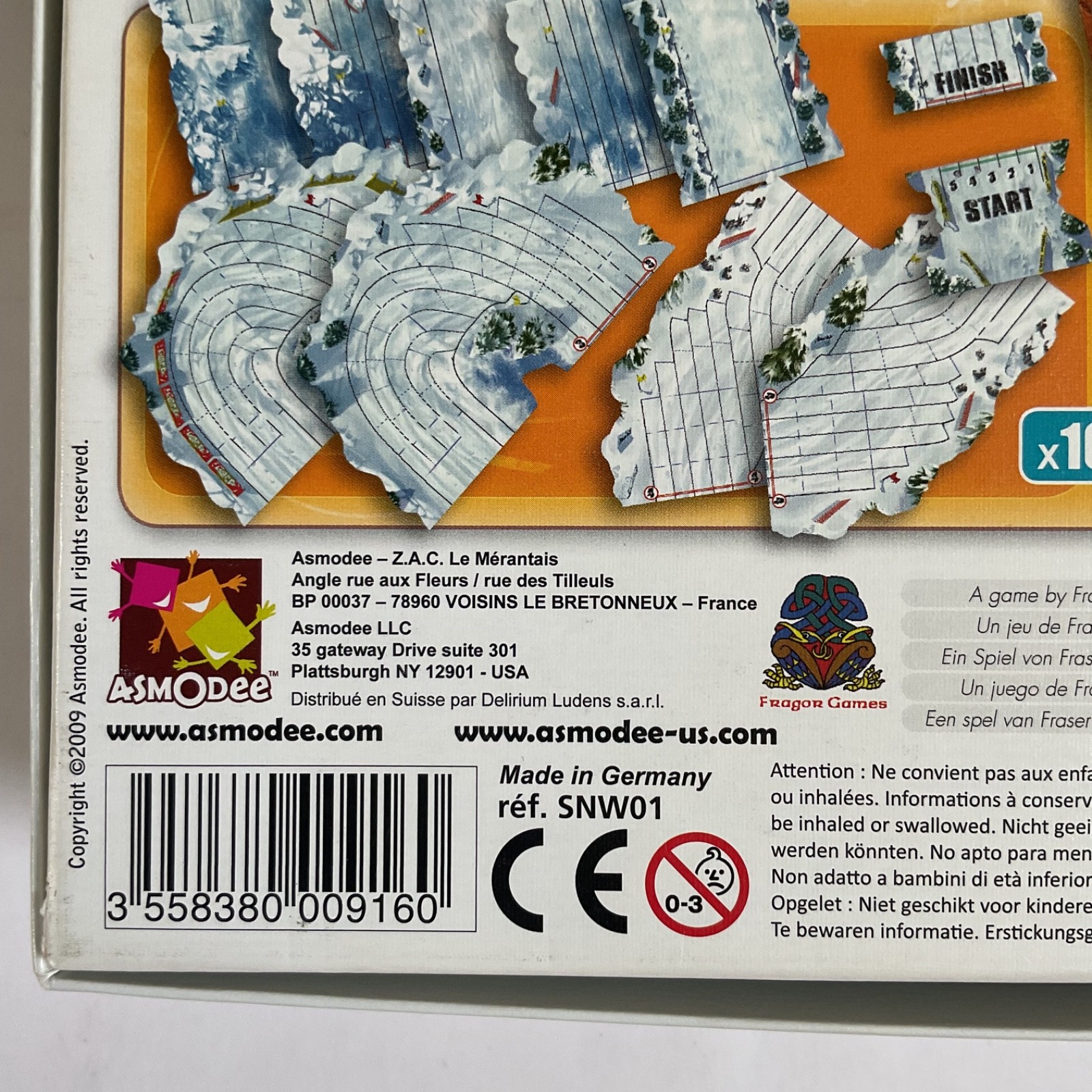 Snow Tails TheSled Racing Board Game Asmodee 2nd Edition 2009 Complete