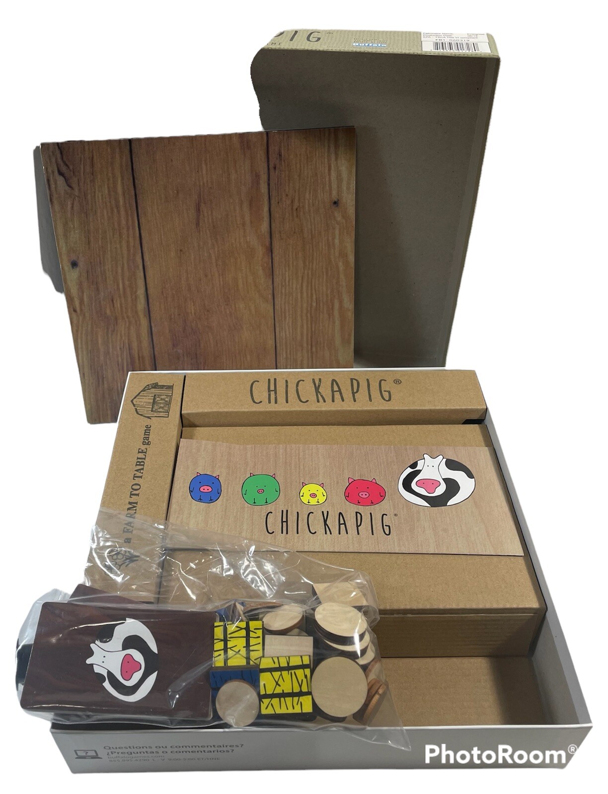 Chickapig Board Game Complete Strategy Family Game Chicken Pig Poop 2-4 Players
