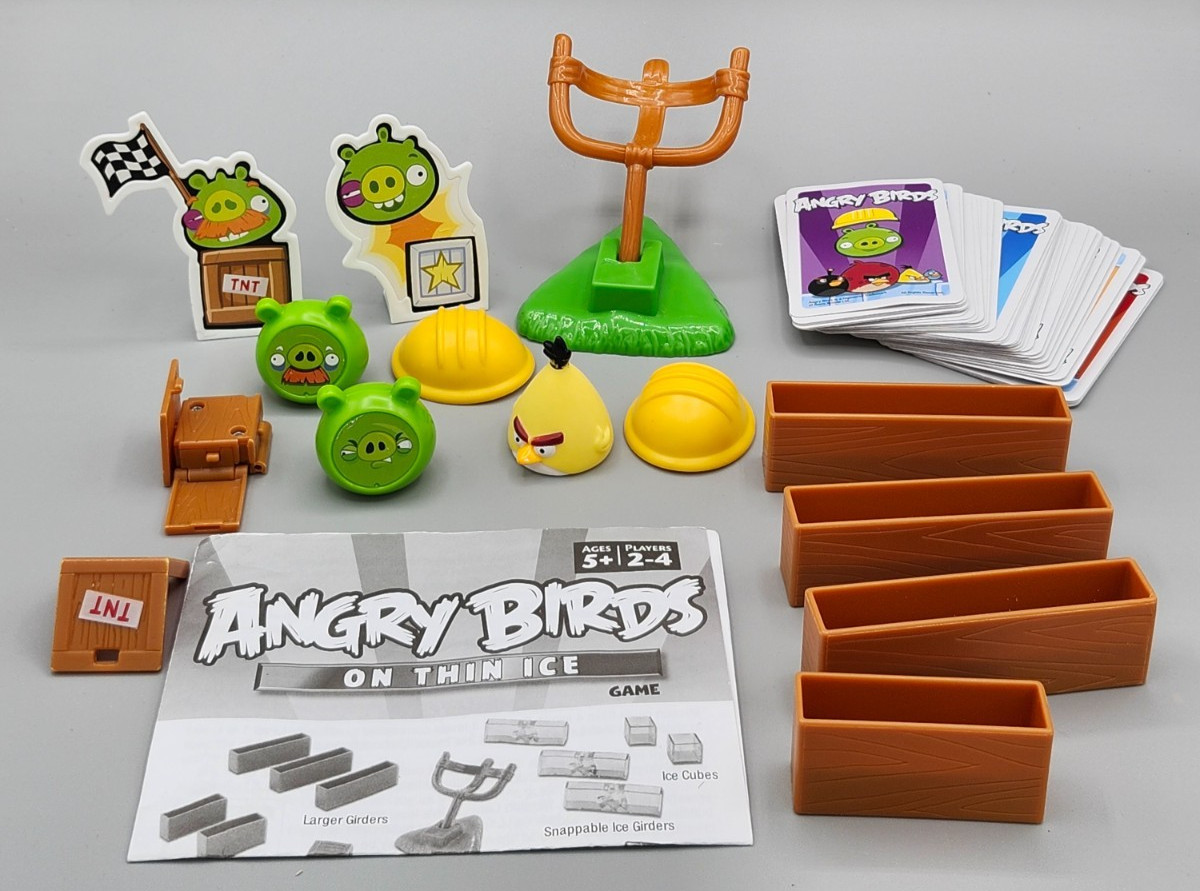 Lot of 67 Angry Birds On Thin Ice Action Board Game Replacement Parts and Cards