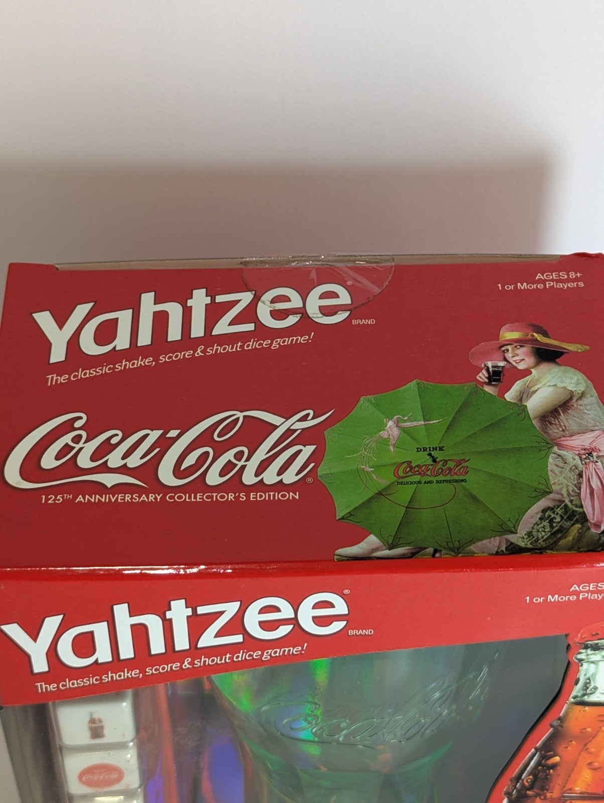 New Yahtzee Coca Cola 125th Anniversary Collector’s Edition Game Soda Sealed